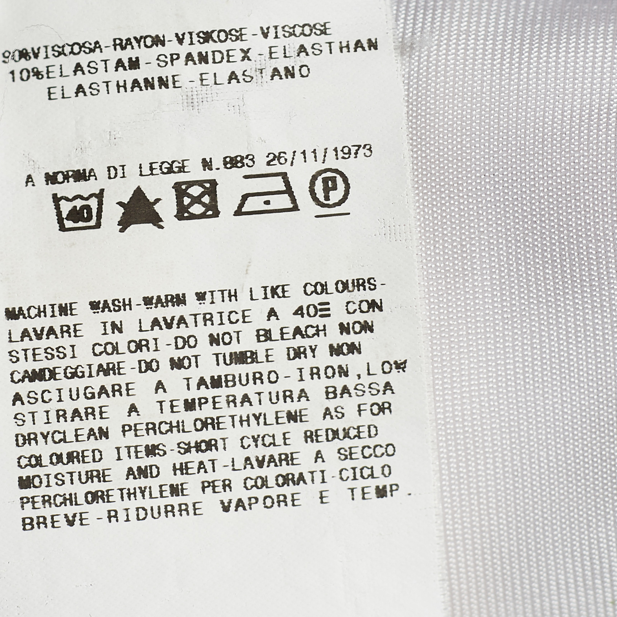 Just Cavalli White Printed Jersey Sleeve Dress M