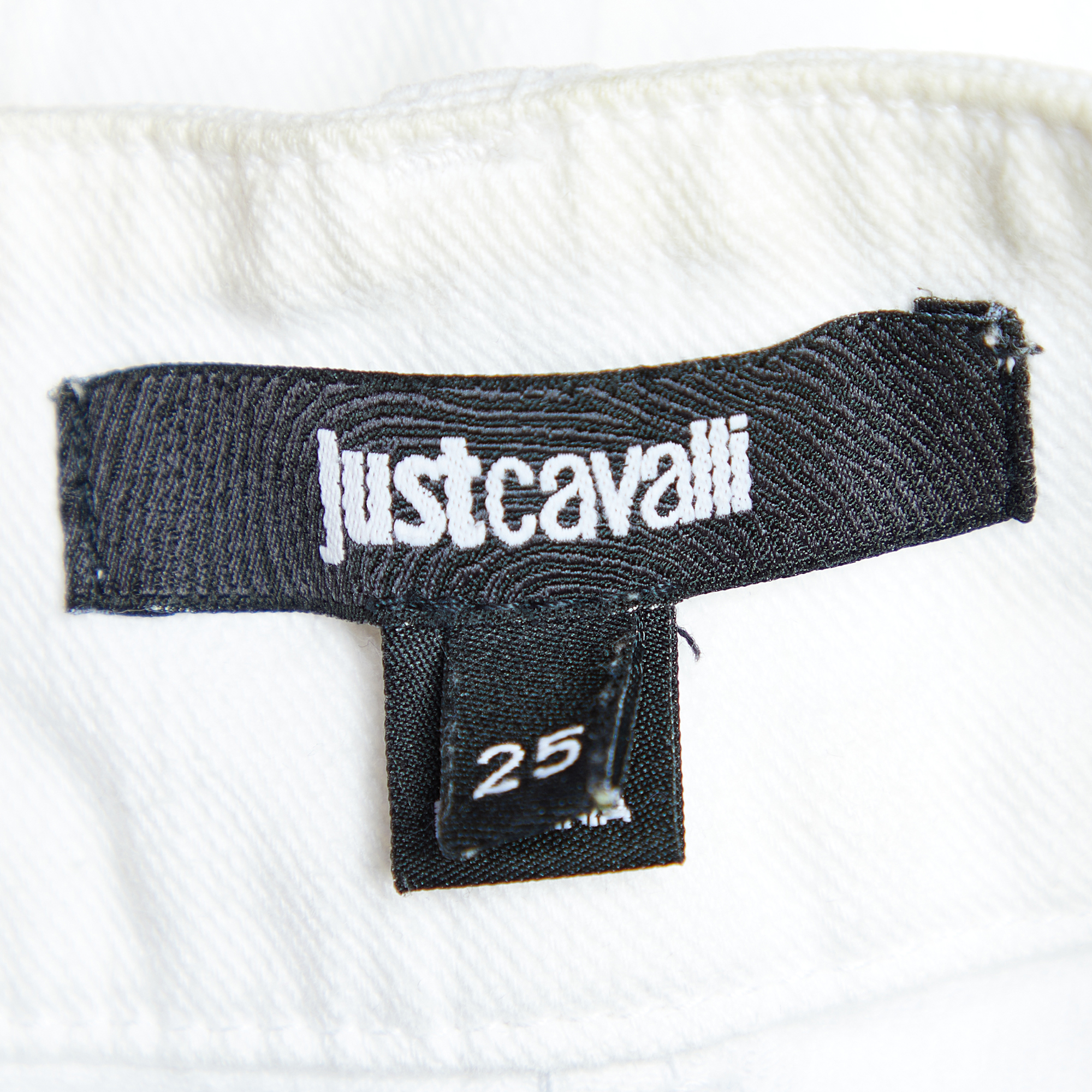 Just Cavalli White Denim Cropped Jeans S Waist 30