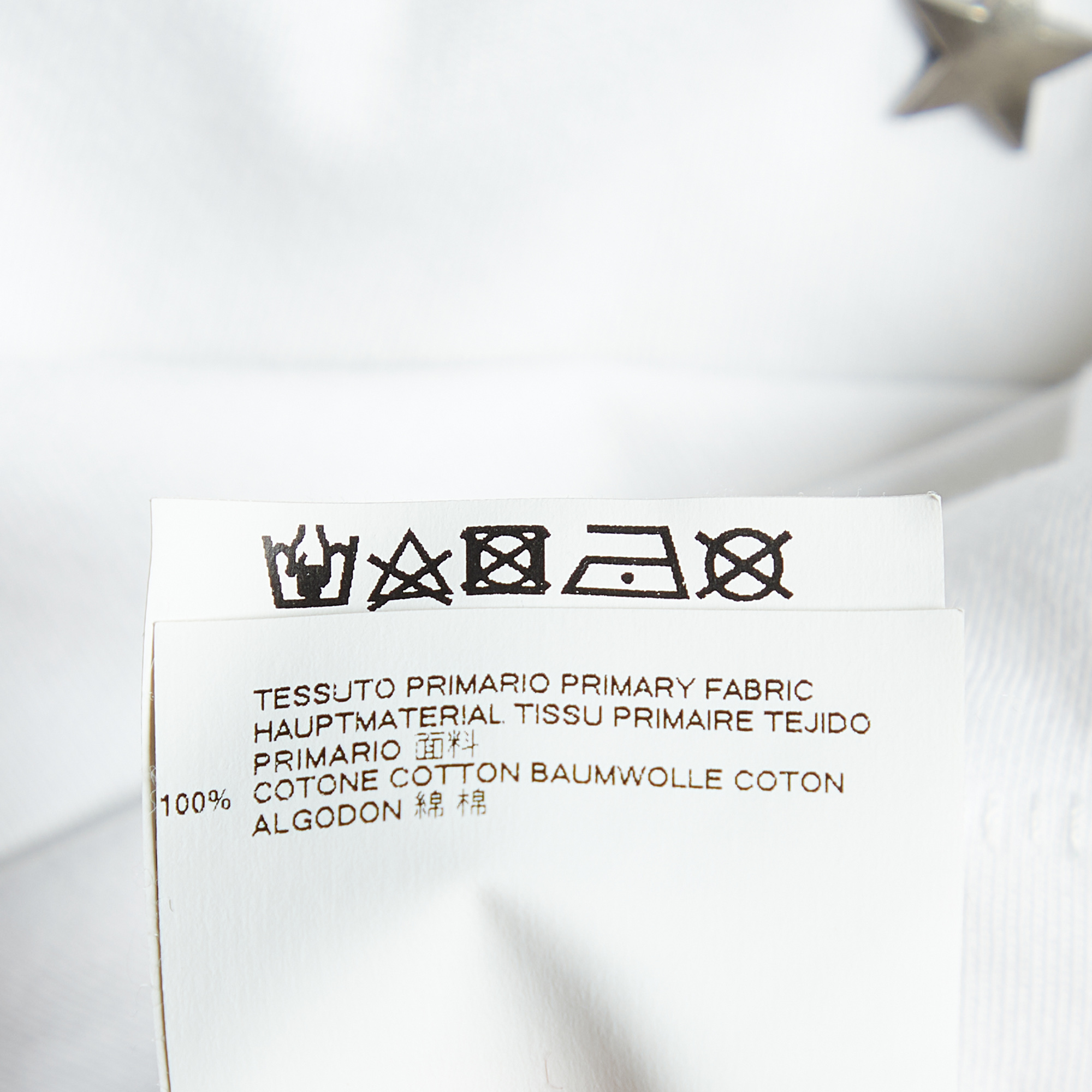 Just Cavalli White Cotton Knit Star Studded T-Shirt M