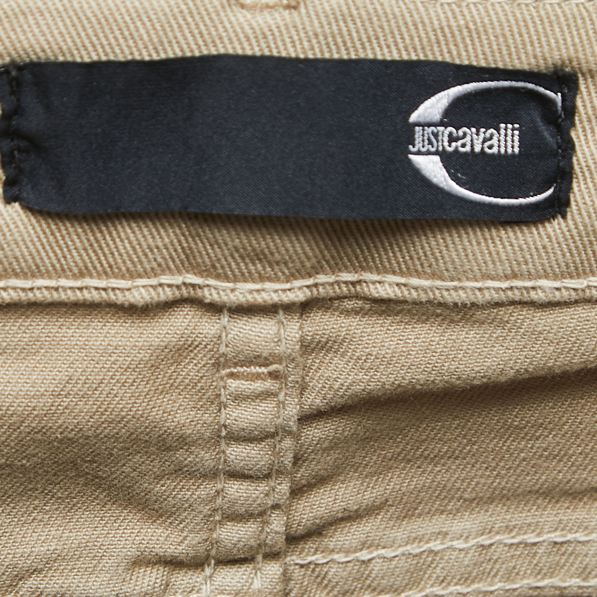 Just Cavalli Beige Cotton Skinny Cigarette Jeans M Waist 28