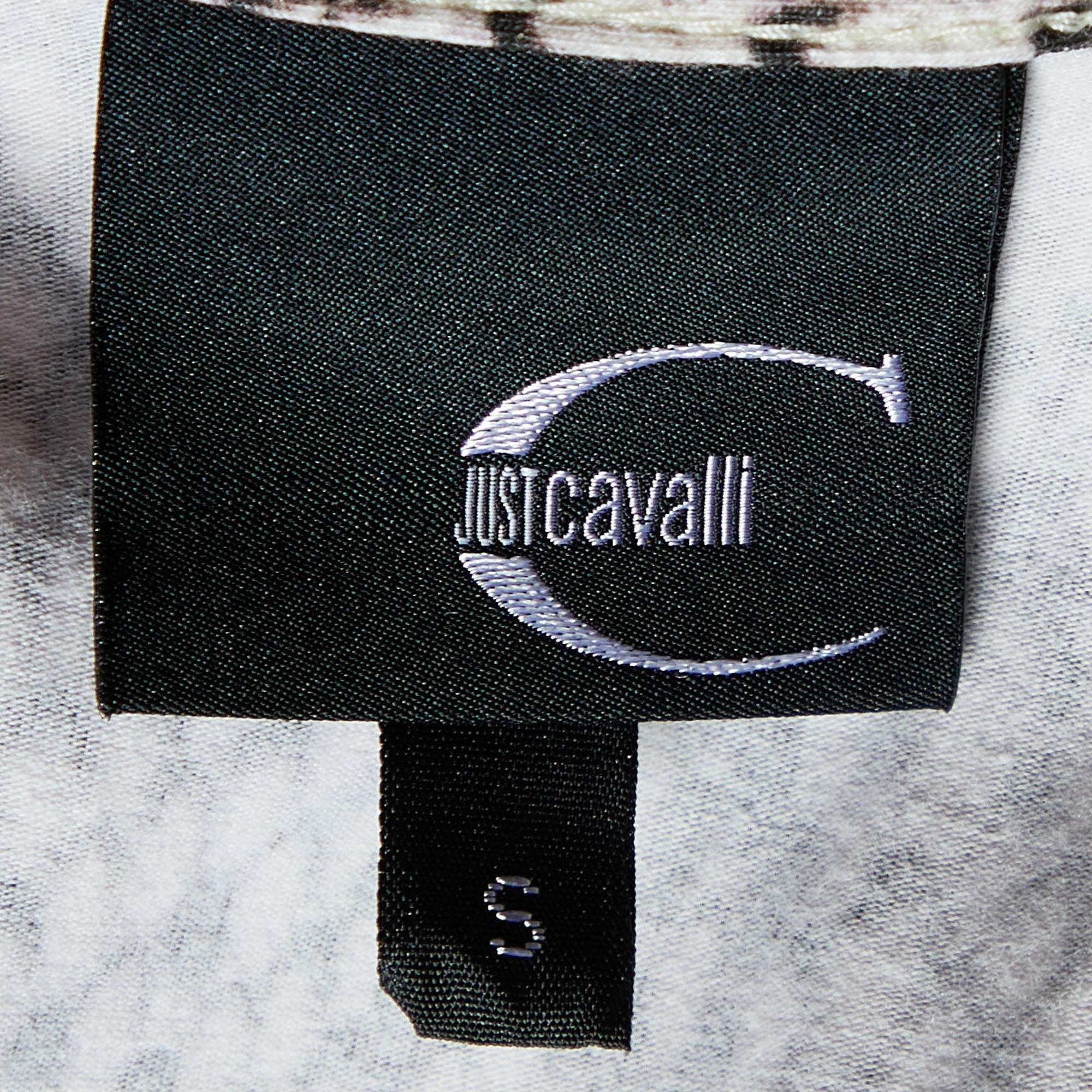 Just Cavalli Multicolor Snake Print Cotton Knit Racer Back Tank Top S