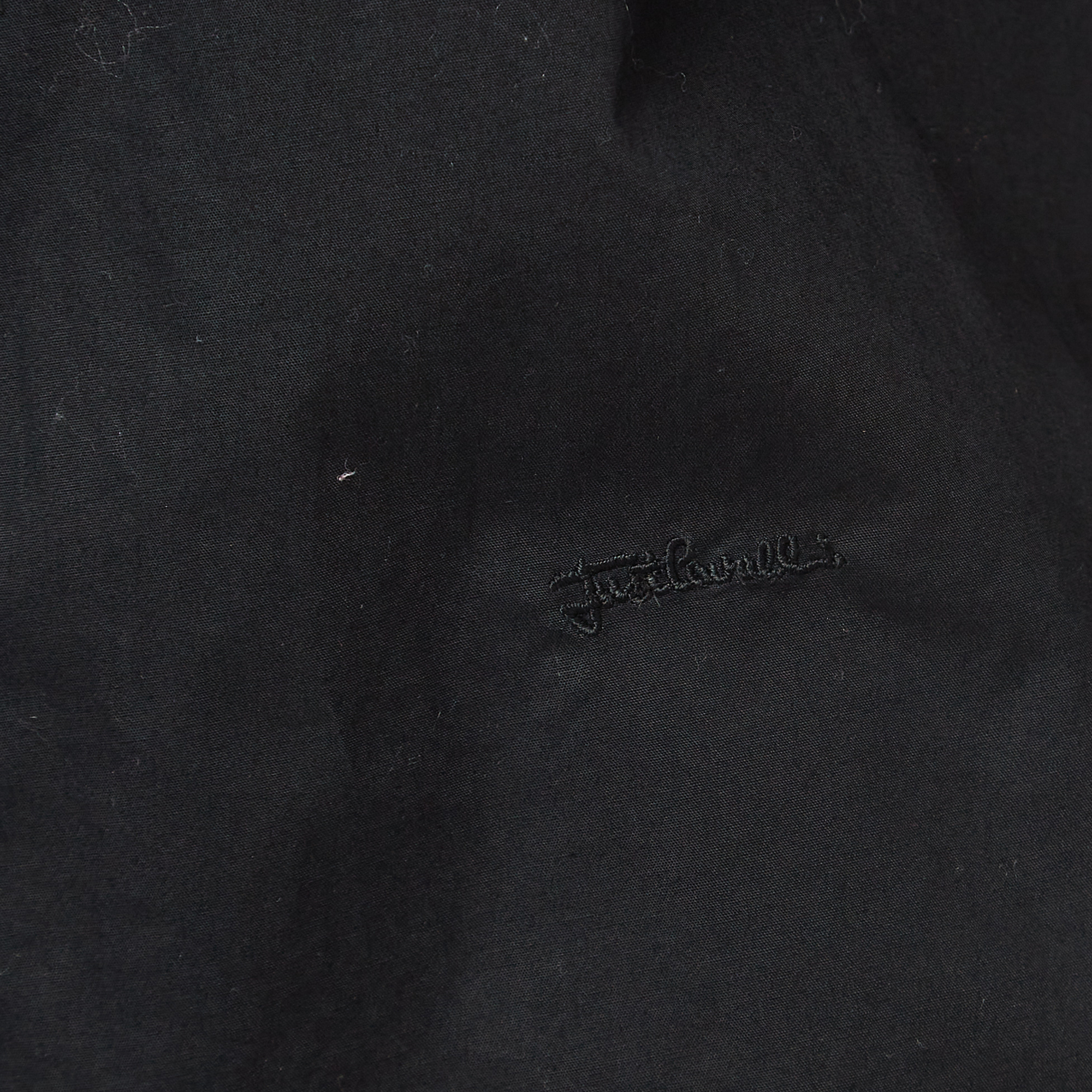 Just Cavalli Black Cotton Stud Embellished Button Front Shirt L