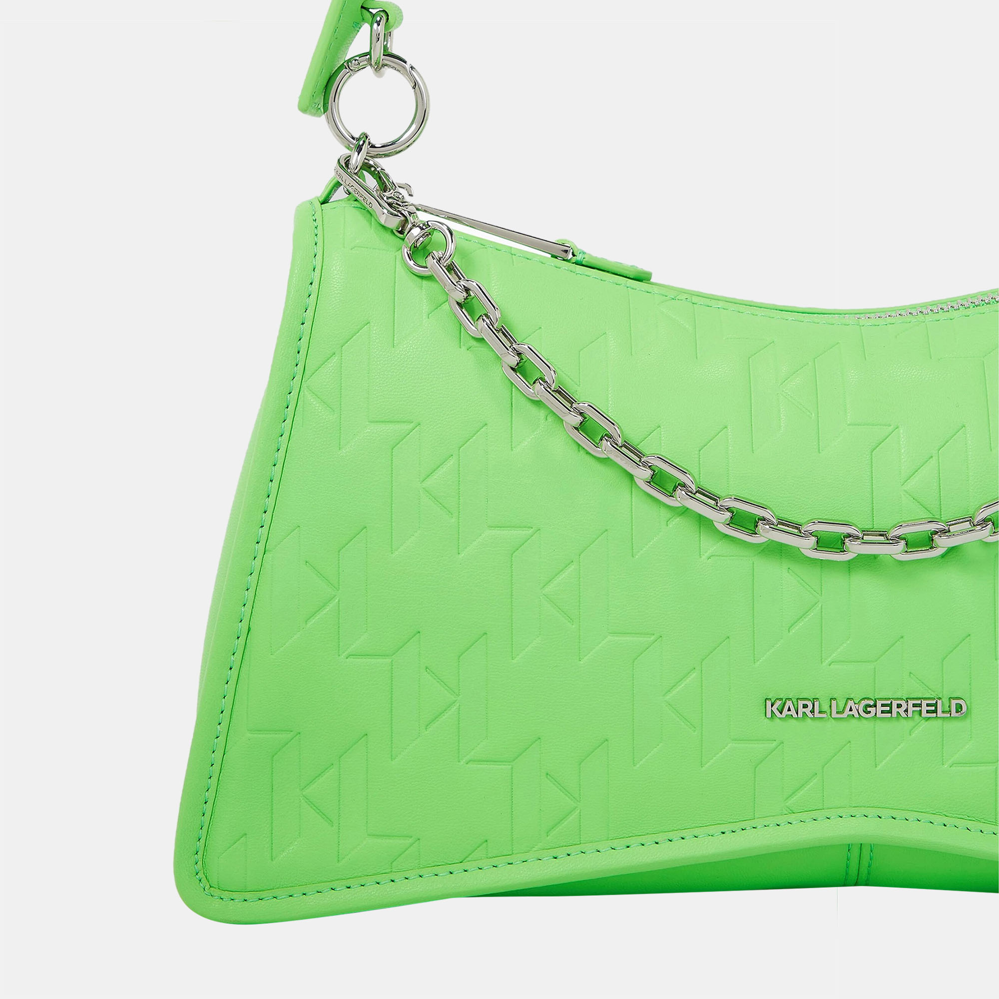 Karl Lagerfeld Green Recycled Leather Crossbody