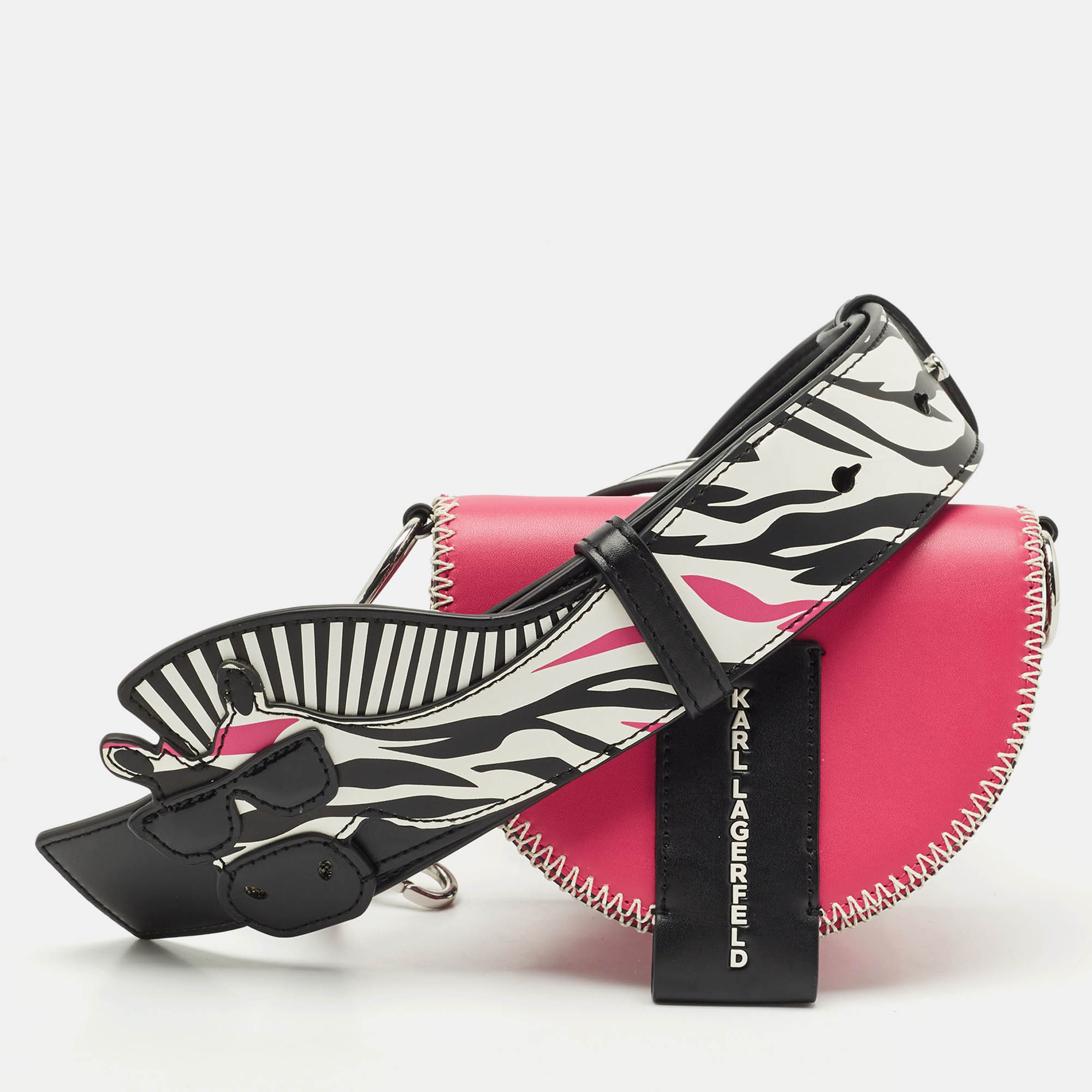 Karl Lagerfeld Pink/Black Leather K/Karlimals Crossbody Bag
Karl Lagerfeld Pink/Black Leather K/Karlimals Crossbody Bag