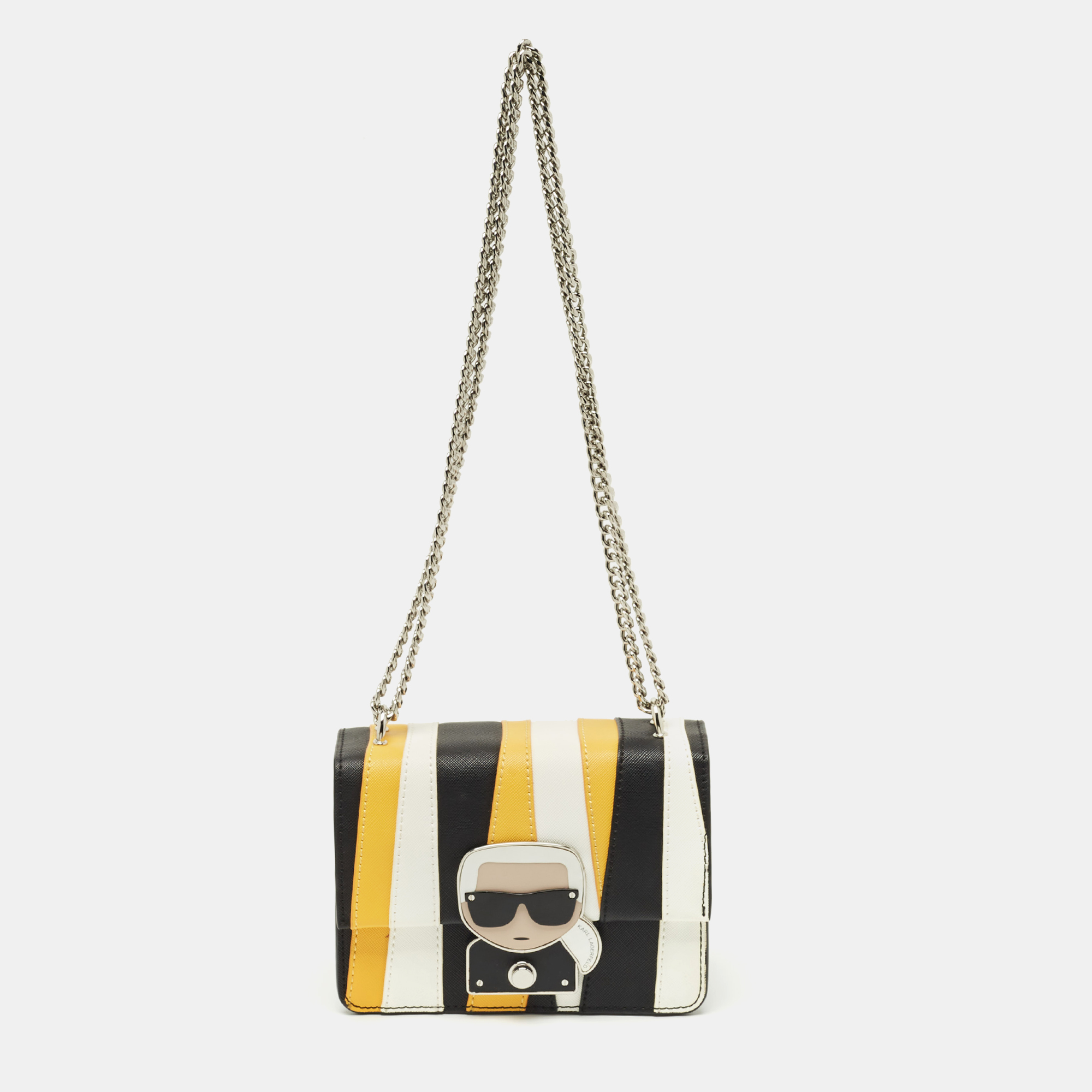 Karl Lagerfeld Multicolor Leather Stripe K/ikonik Crossbody Bag - Karl Lagerfeld - Modalova