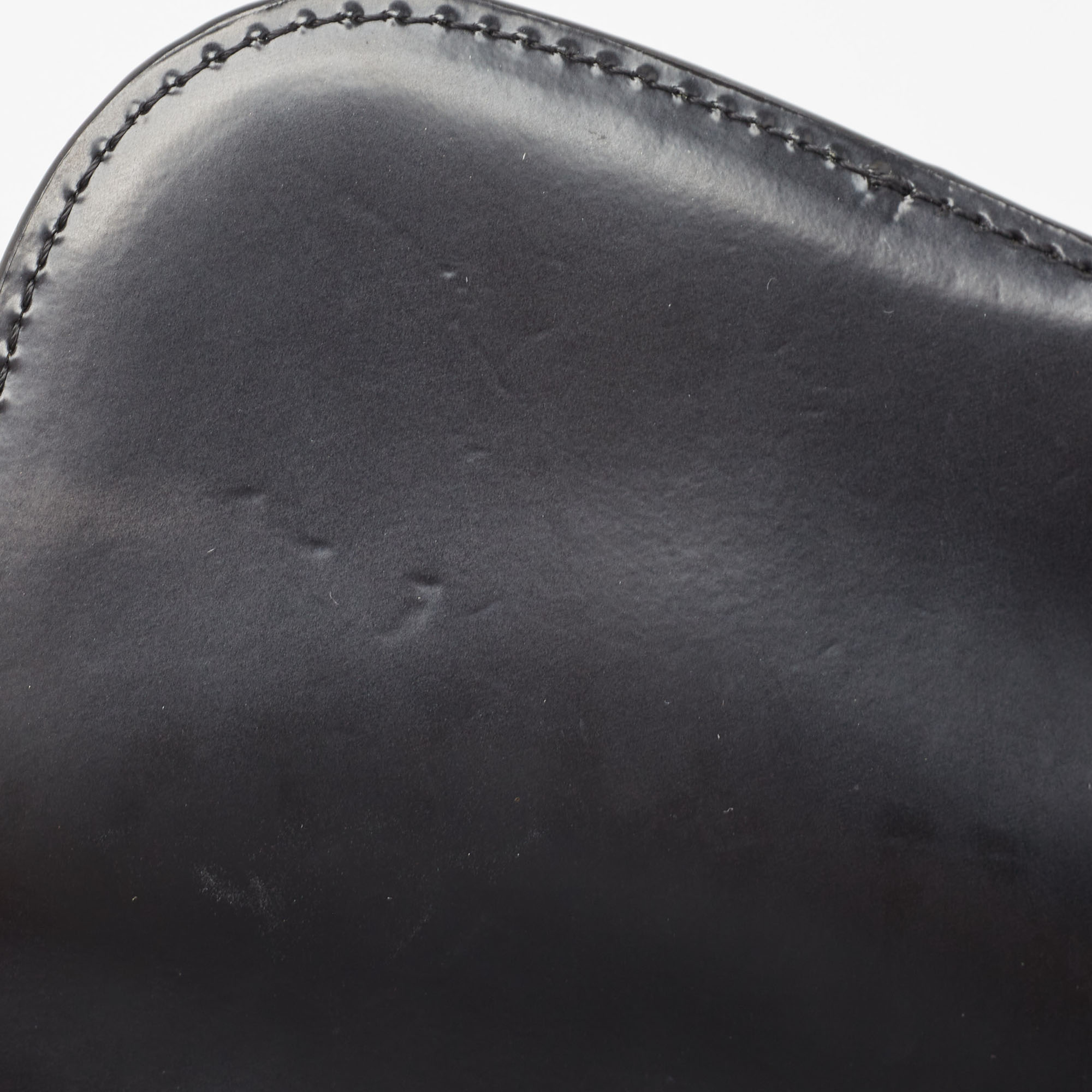 Karl Lagerfeld Black Leather K/Saddle Shoulder Bag