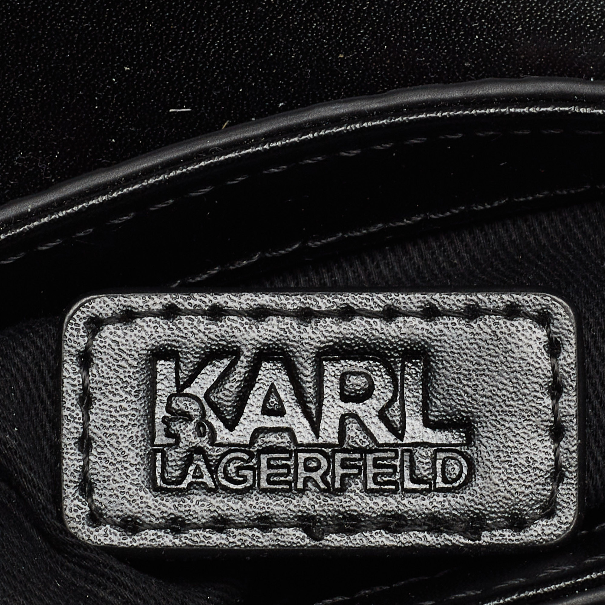 Karl Lagerfeld Multicolor Leather K/Saddle Chain Coin Purse