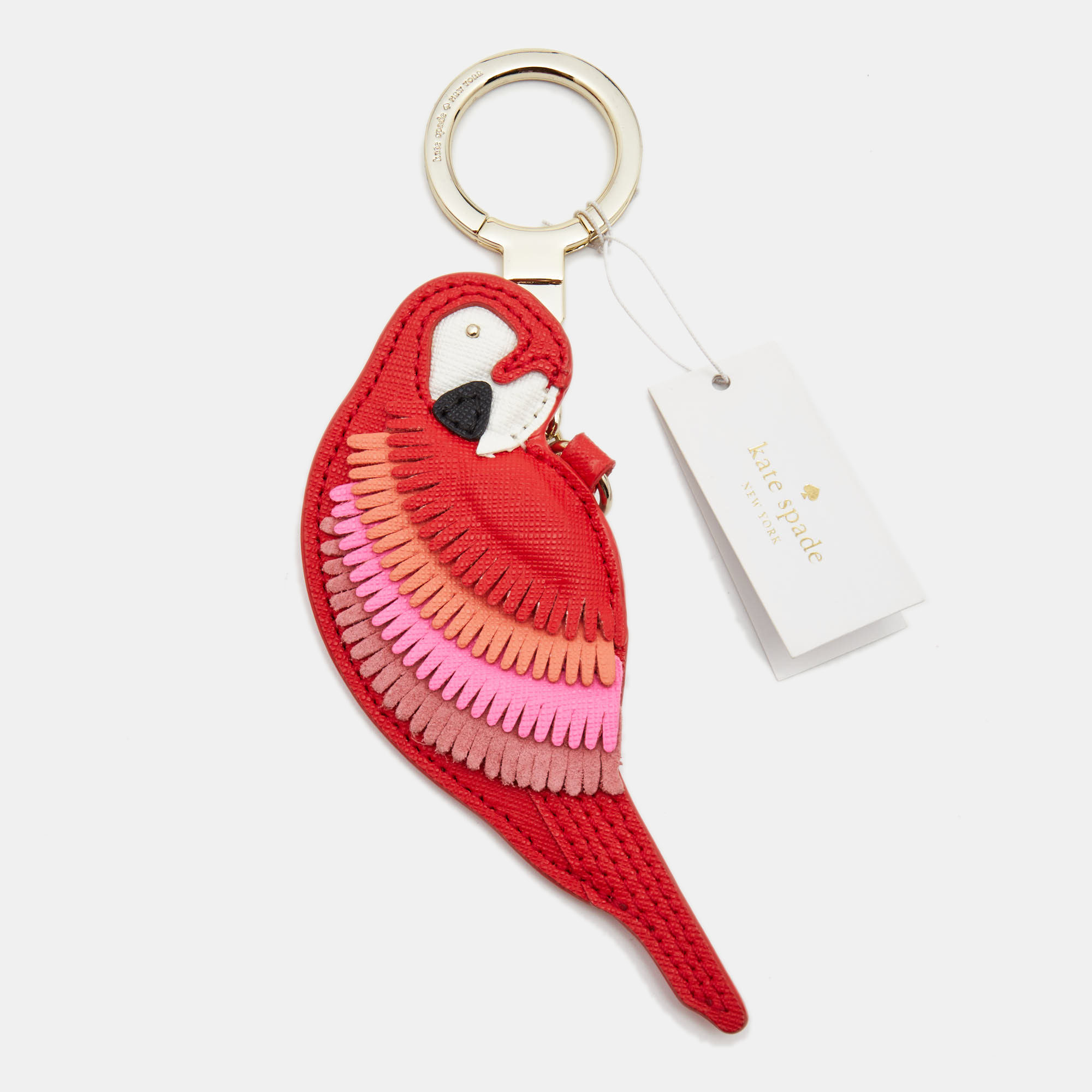 Kate Spade Multicolor Leather Parrot Key Chain