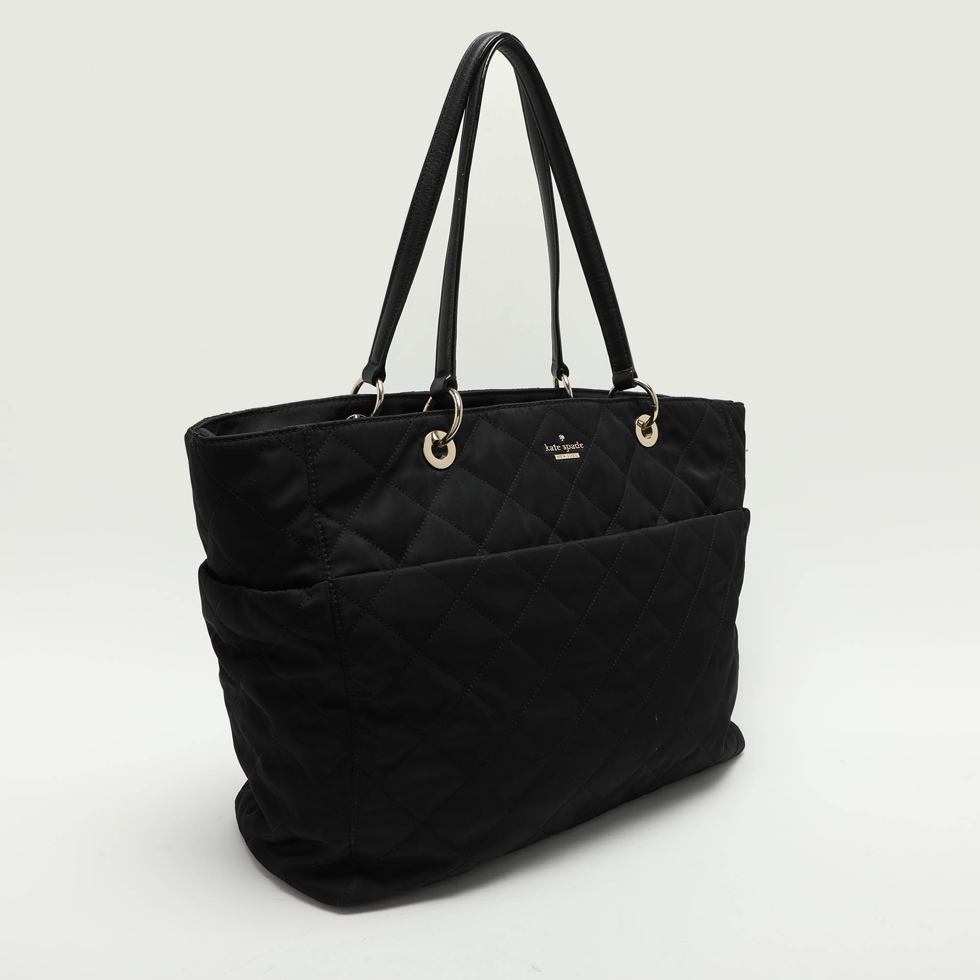 Kate Spade Black Quilted Nylon Tote