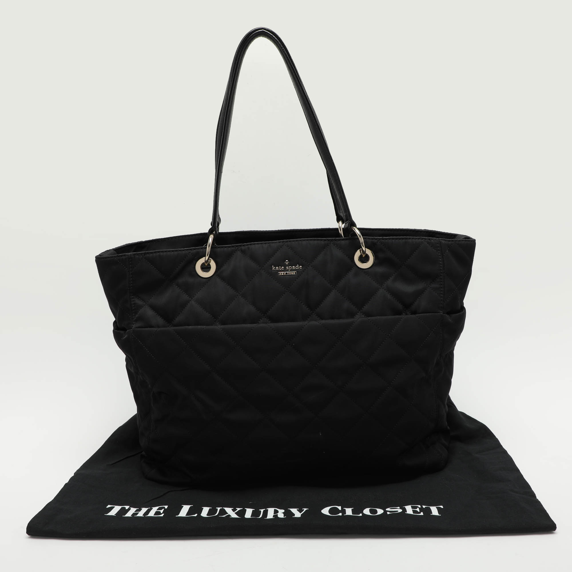 Kate Spade Black Quilted Nylon Tote