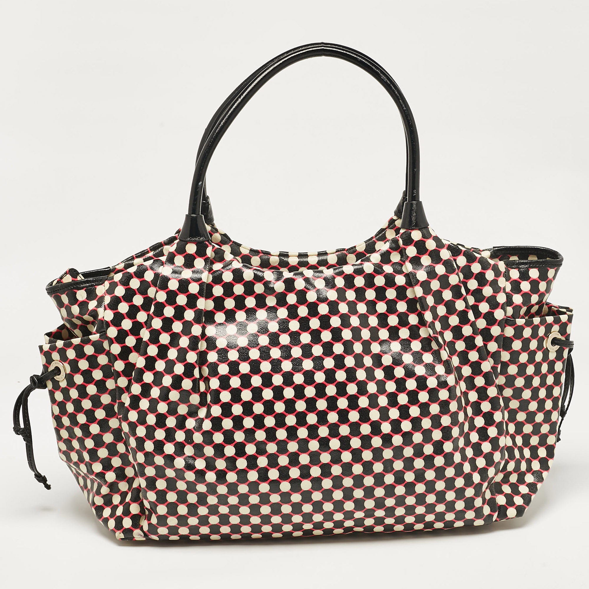 Kate Spade Multicolor Coated Canvas Polka Dots Stevie Tote