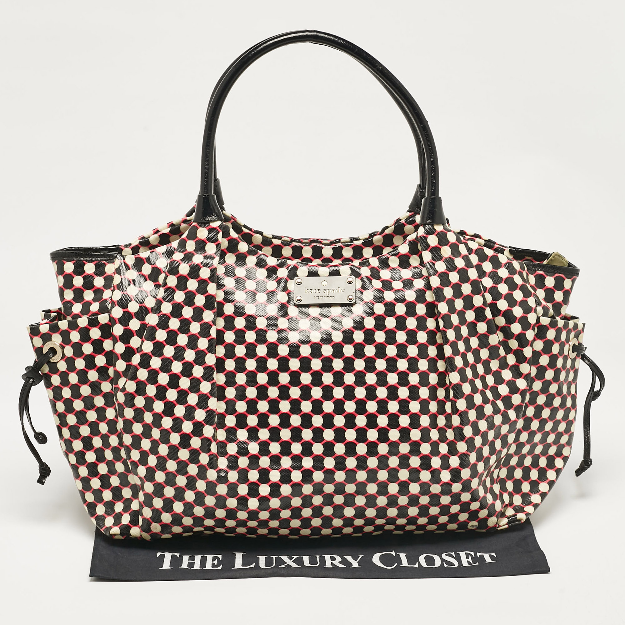 Kate Spade Multicolor Coated Canvas Polka Dots Stevie Tote