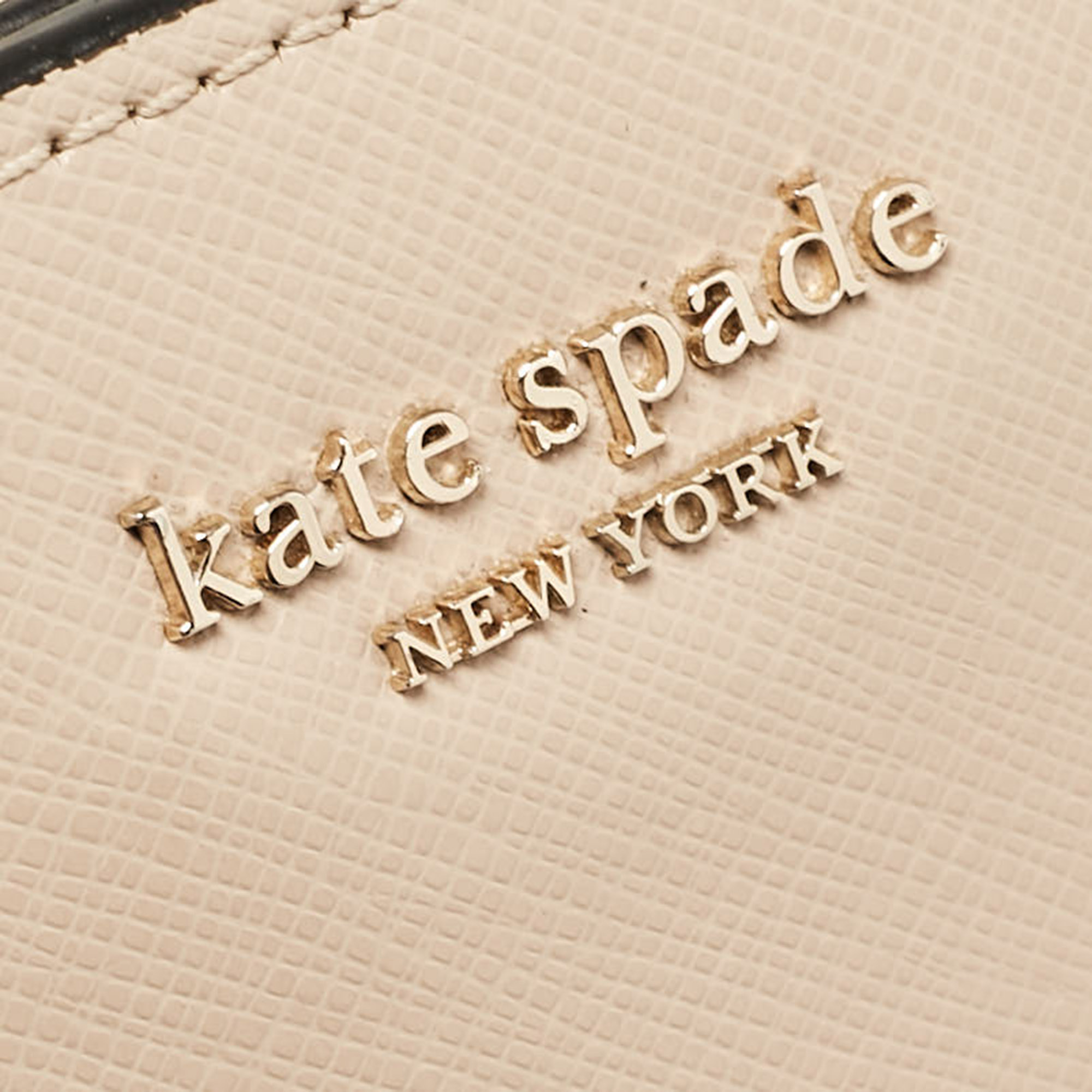 Kate Spade Beige/Black Leather Small Spencer Crossbody Bag