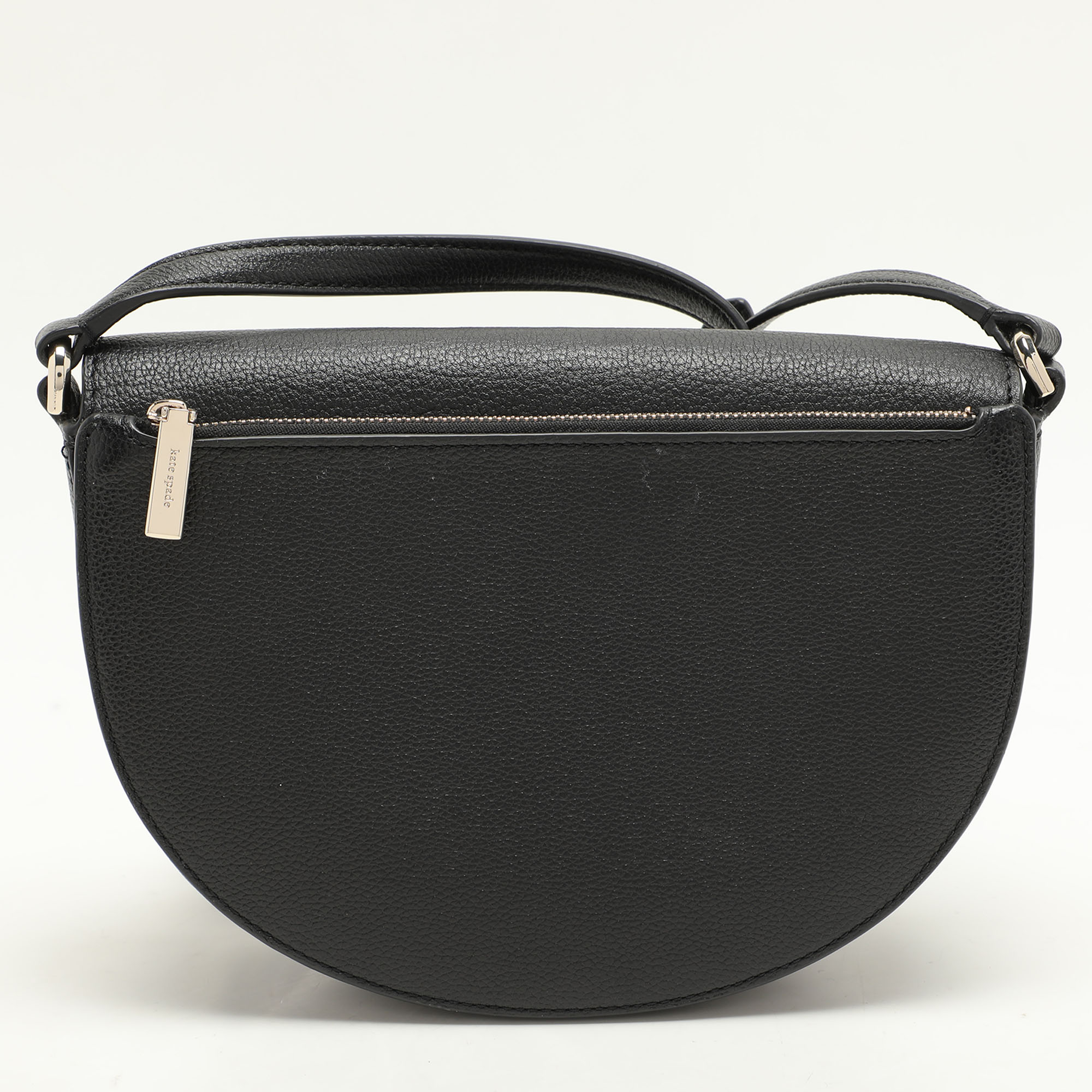 Kate Spade Black Leather Luna Crescent Crossbody Bag