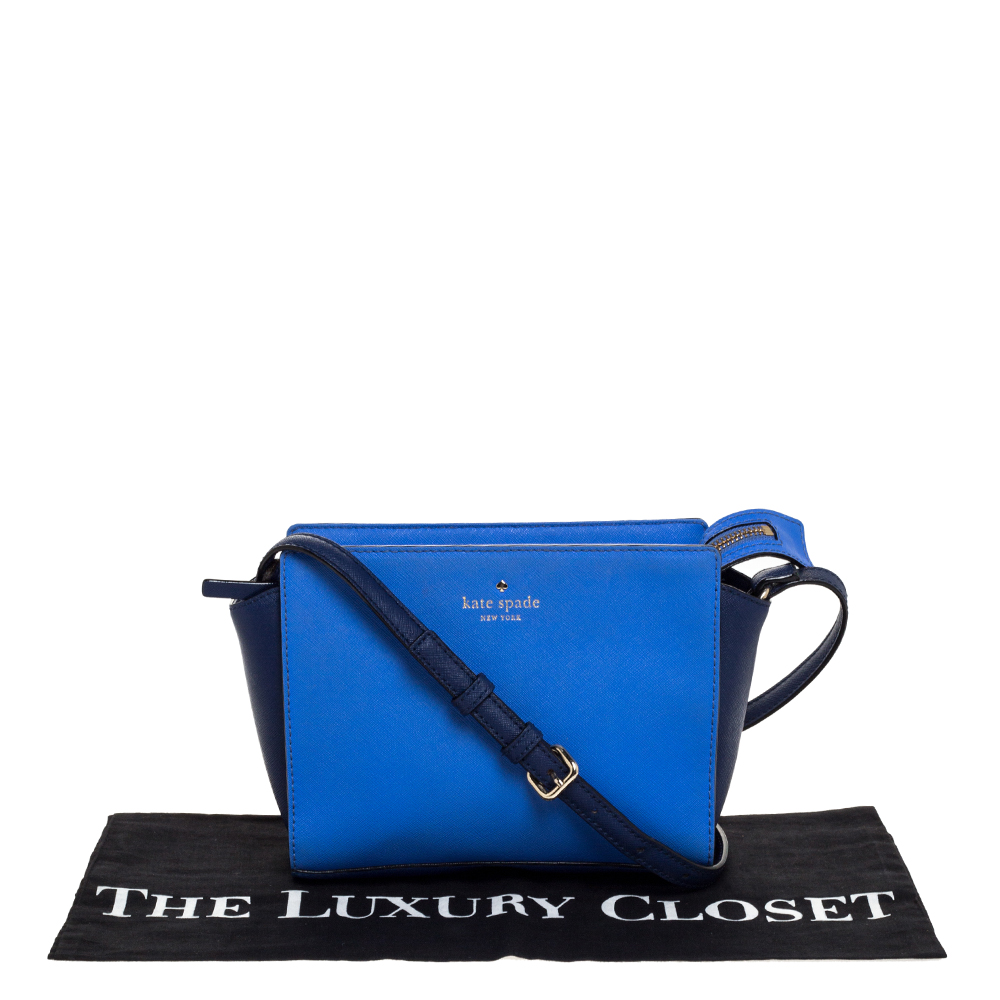 Kate Spade Blue Leather Cedar Street Crossbody Bag