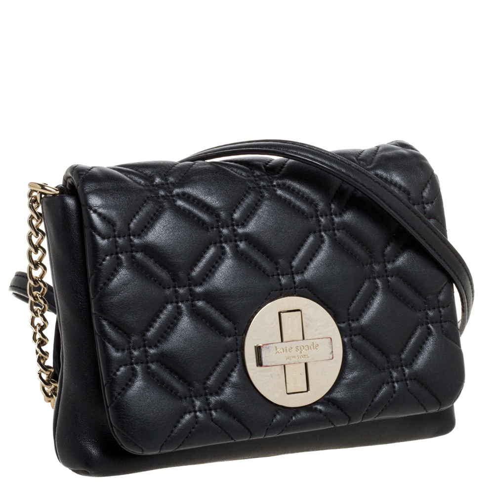Kate Spade Black Leather Astor Court Naomi Crossbody Bag