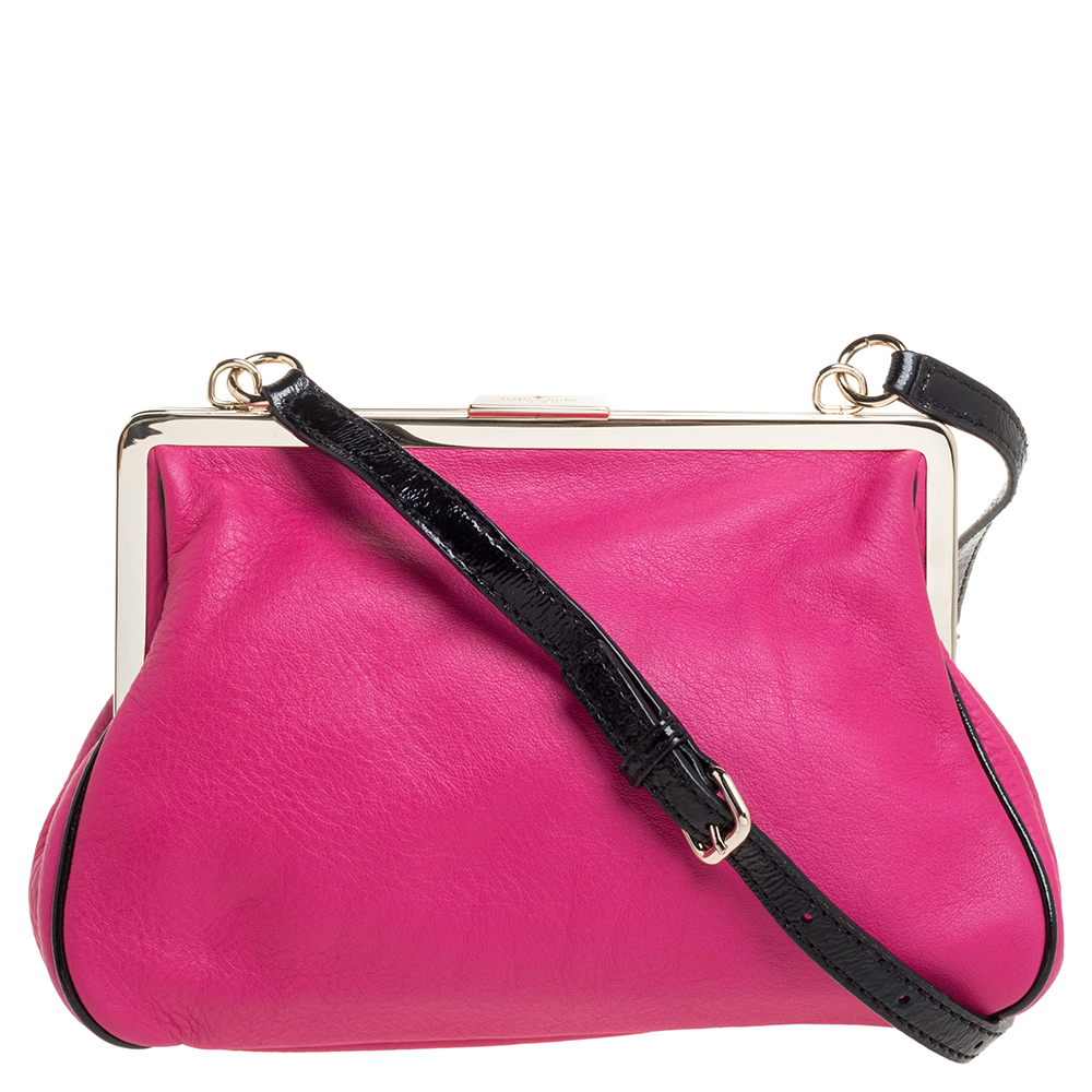 Image of Kate Spade Pink Leather Parker Place Claribel Shoulder Bag