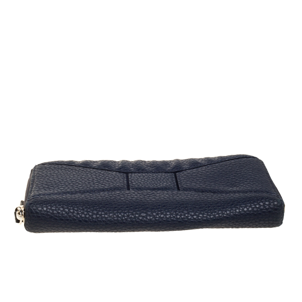 Kate Spade Navy Blue Leather Zip Around Wallet