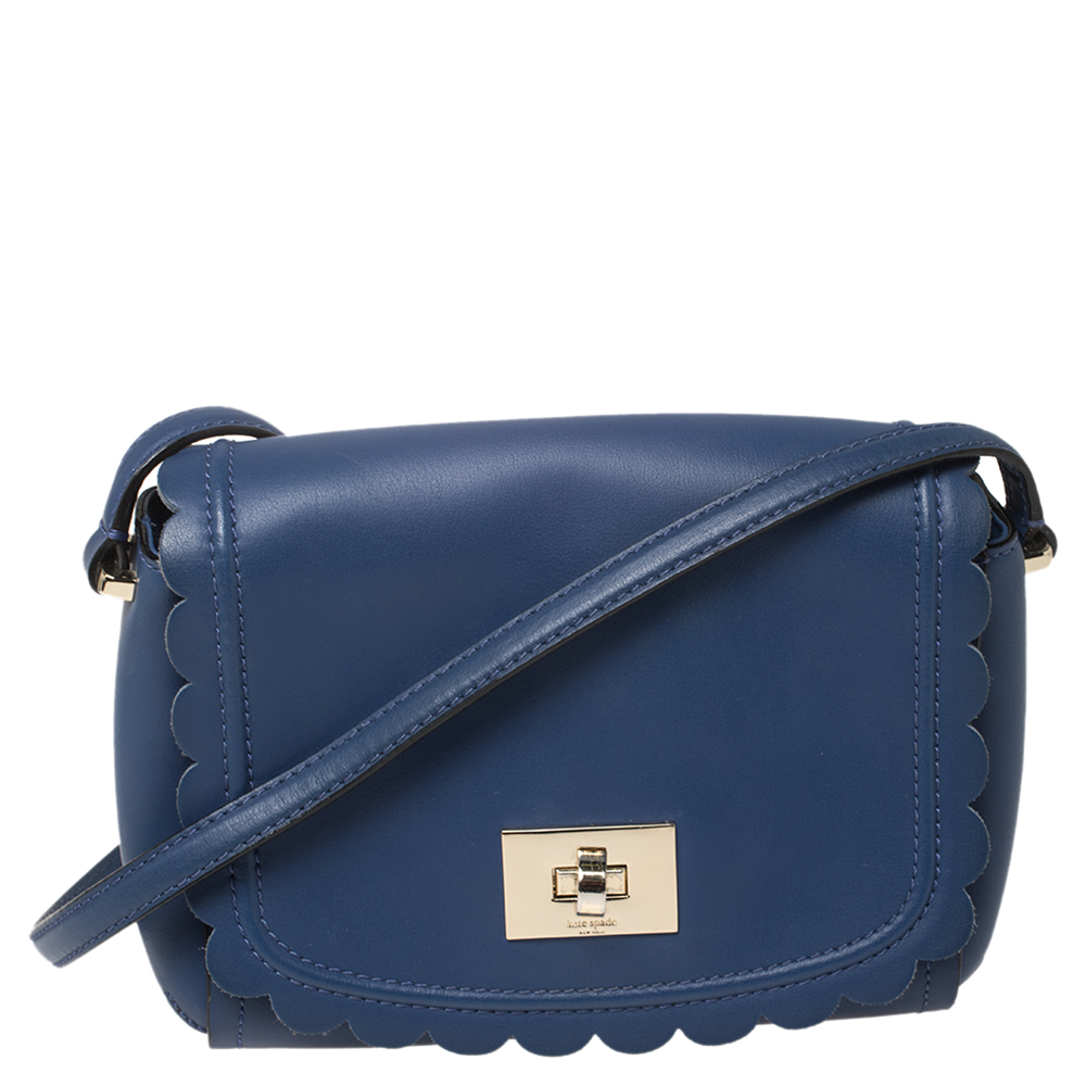 Kate Spade Blue Leather Maple Court Shoulder Bag