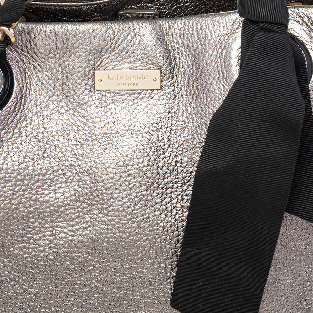 Kate Spade Silver Leather Shoulder Bag