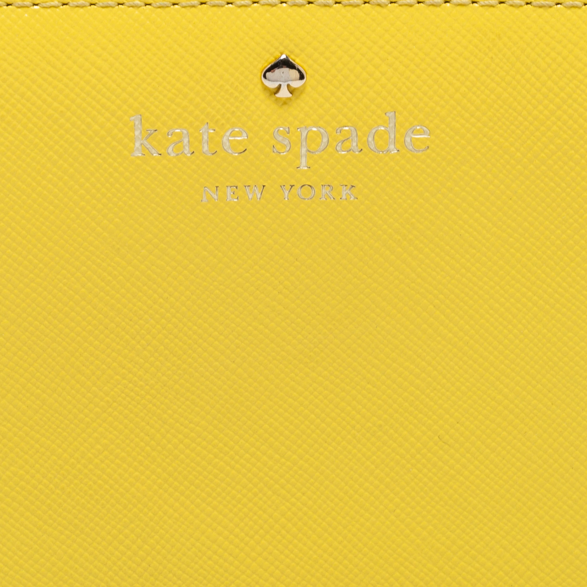 Kate Spade Yellow Leather Zip Around Wallet