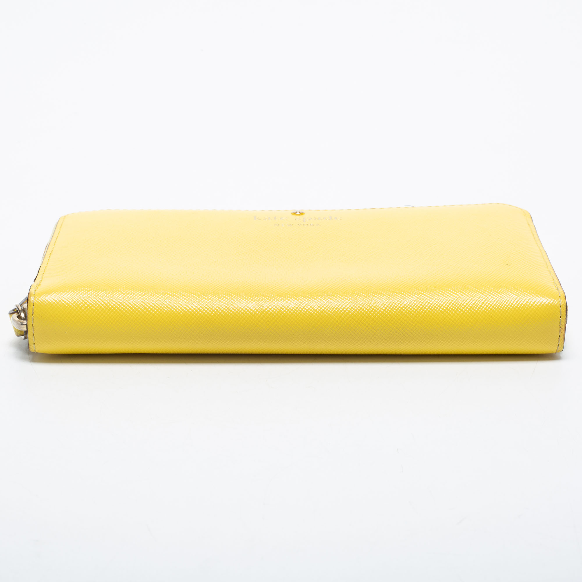 Kate Spade Yellow Leather Zip Around Wallet