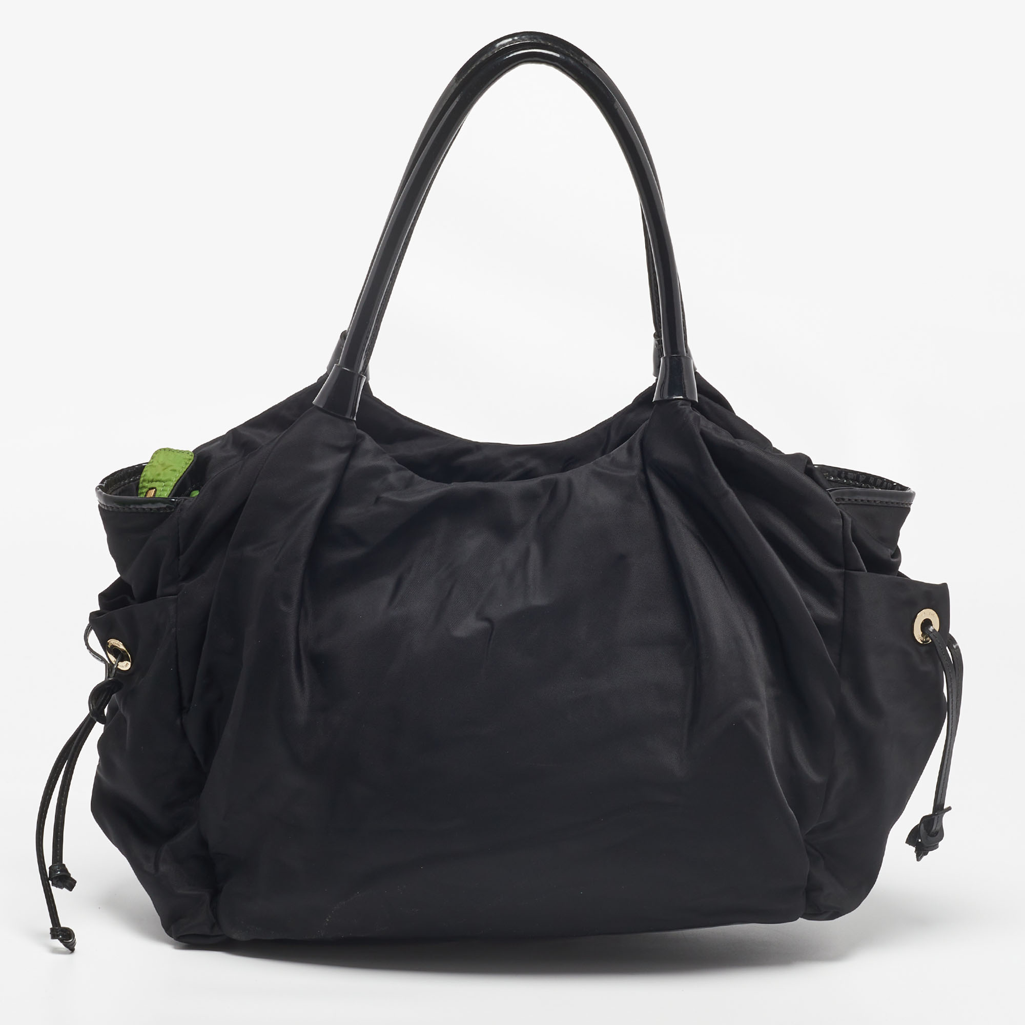Kate Spade Black Nylon And Patent Leather Stevie Diaper Bag