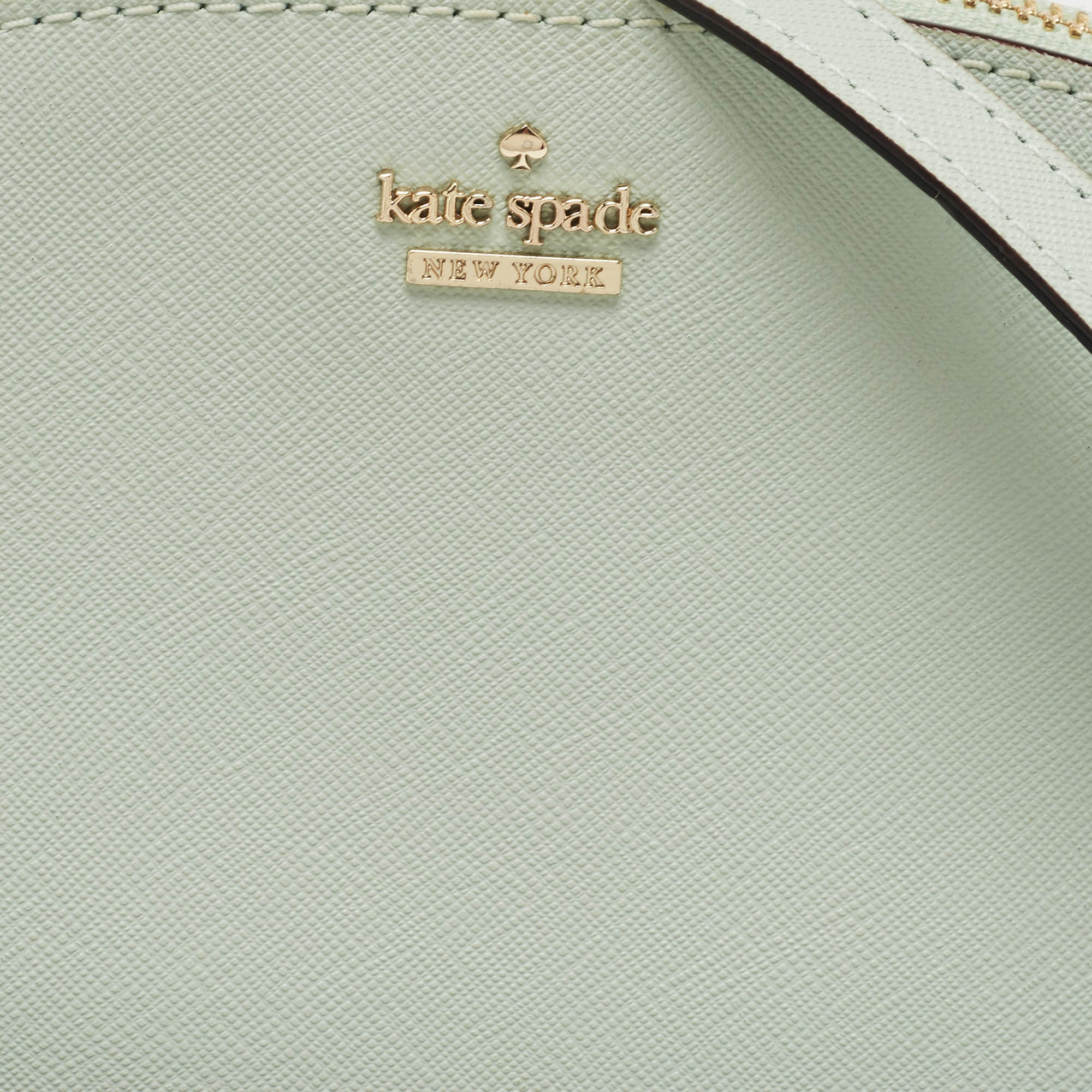 Kate Spade Green Leather Spencer Zip Crossbody Bag