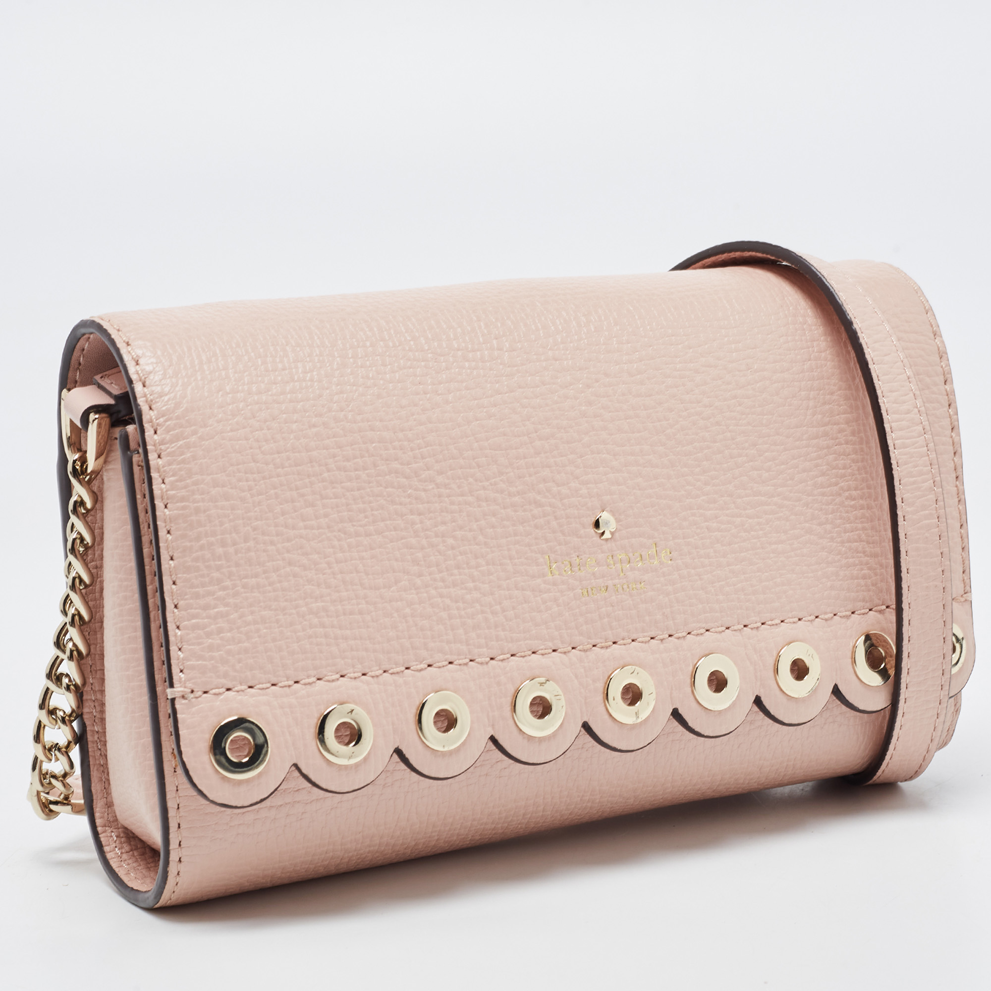 Kate Spade Light Pink Leather Paloma Road Flap Crossbody Bag