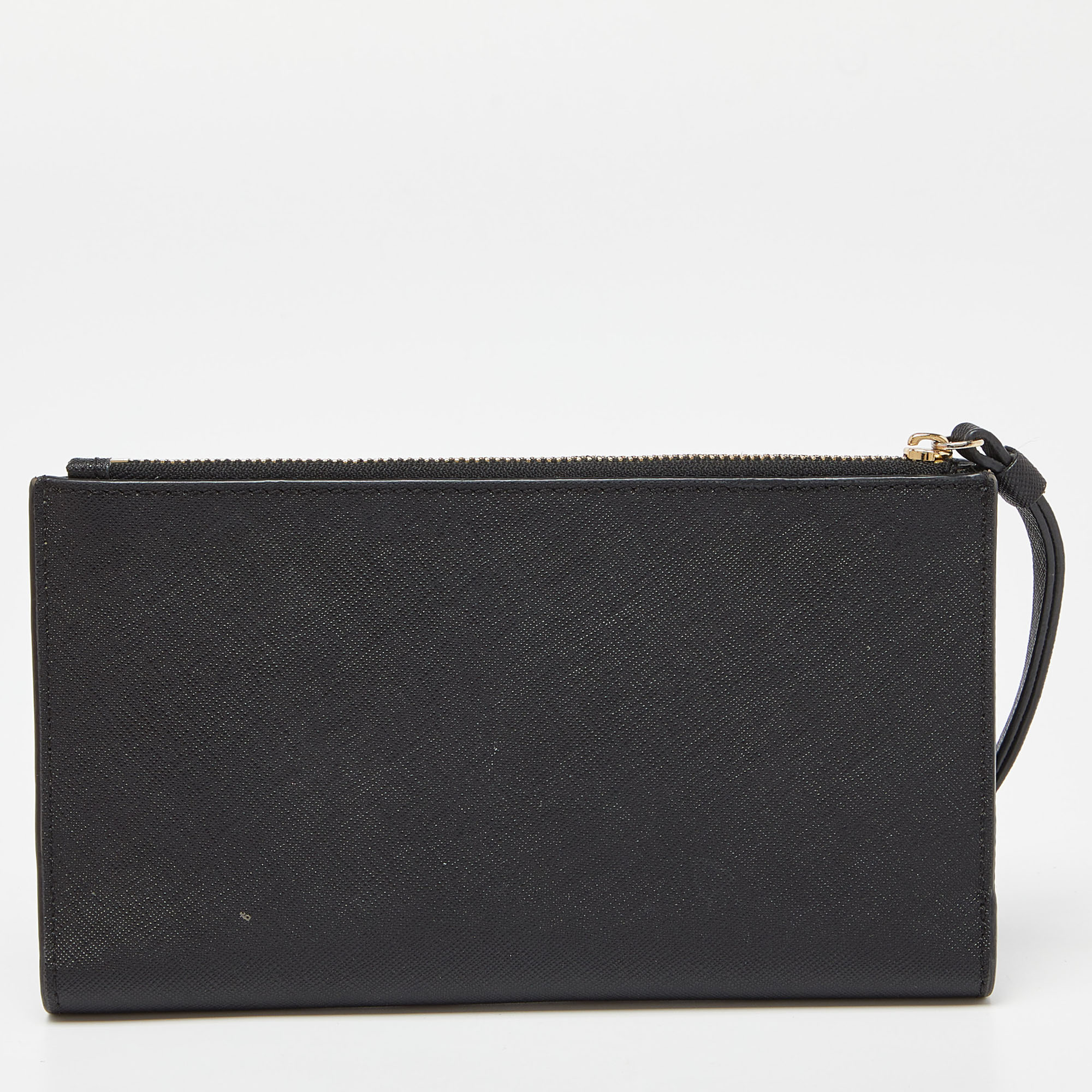 Kate Spade Black Saffiano Leather Spencer Bifold Wristlet Wallet
