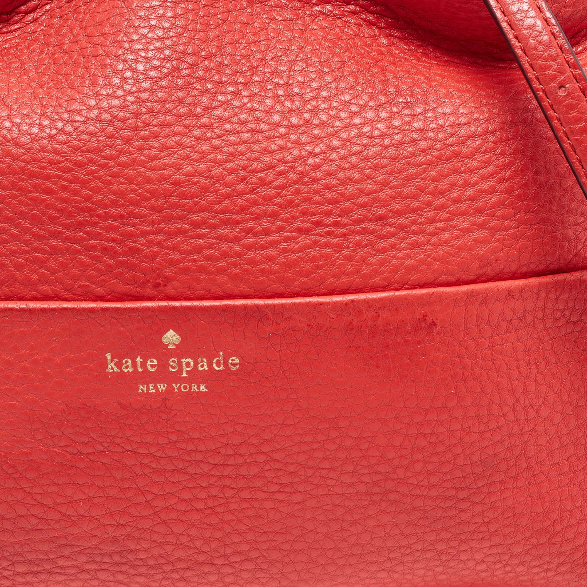 Kate Spade Red Leather Elliot Place Carmina Shoulder Bag