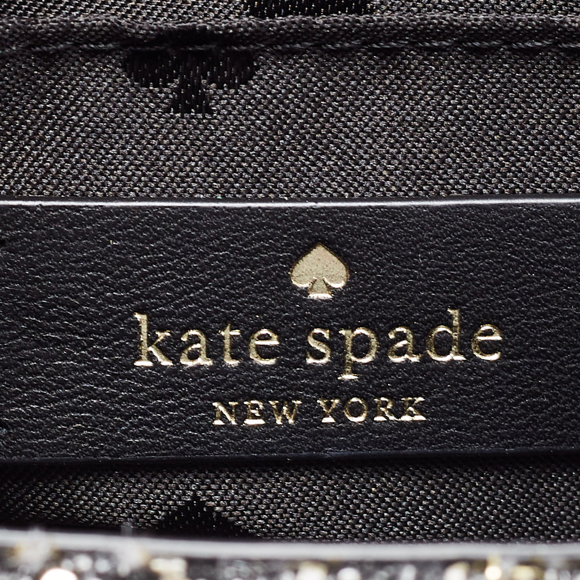 Kate Spade Black Tweed Natalia Flap Shoulder Bag