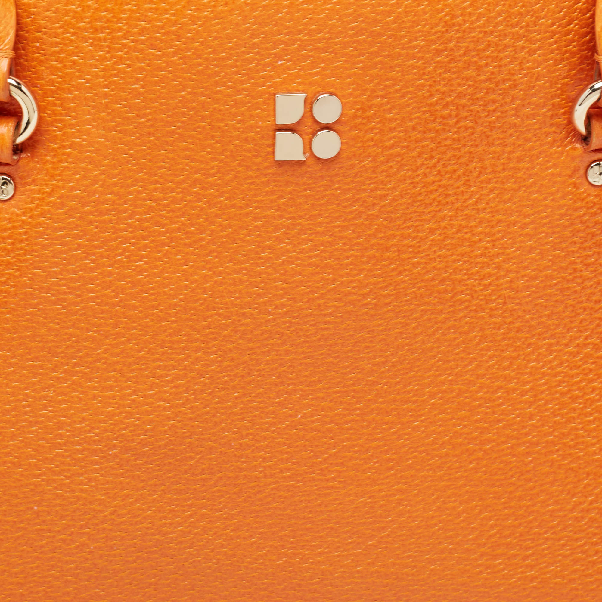 Kate Spade Orange Leather Middle Zip Tote