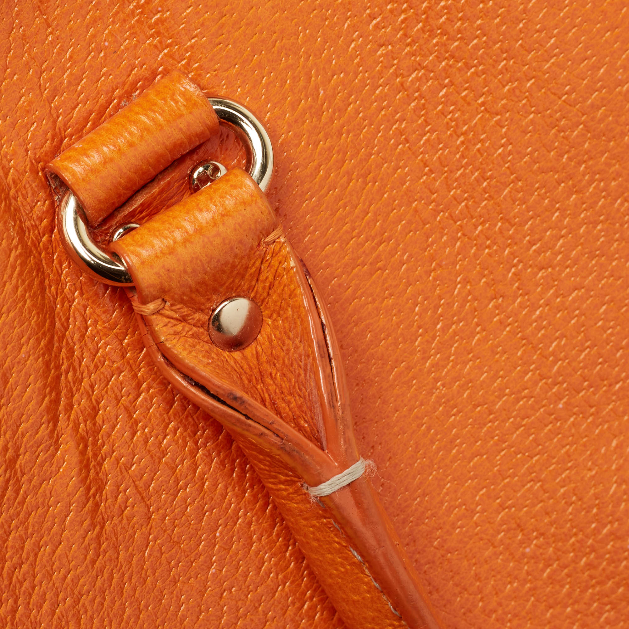 Kate Spade Orange Leather Middle Zip Tote