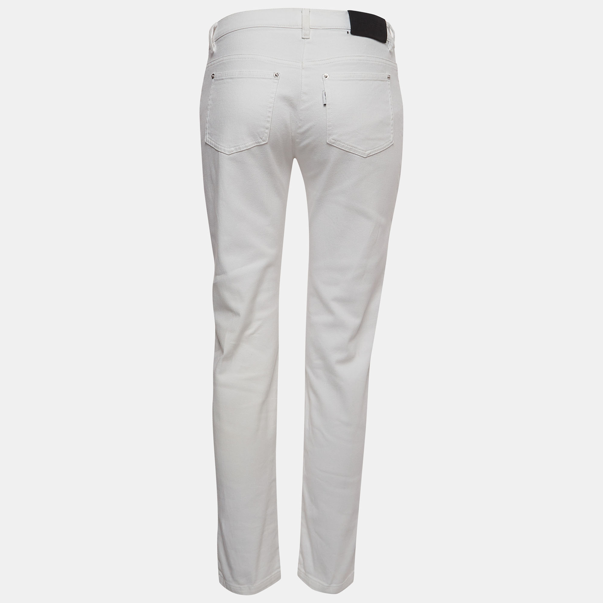 Kenzo White Denim Slim Fit Jeans S