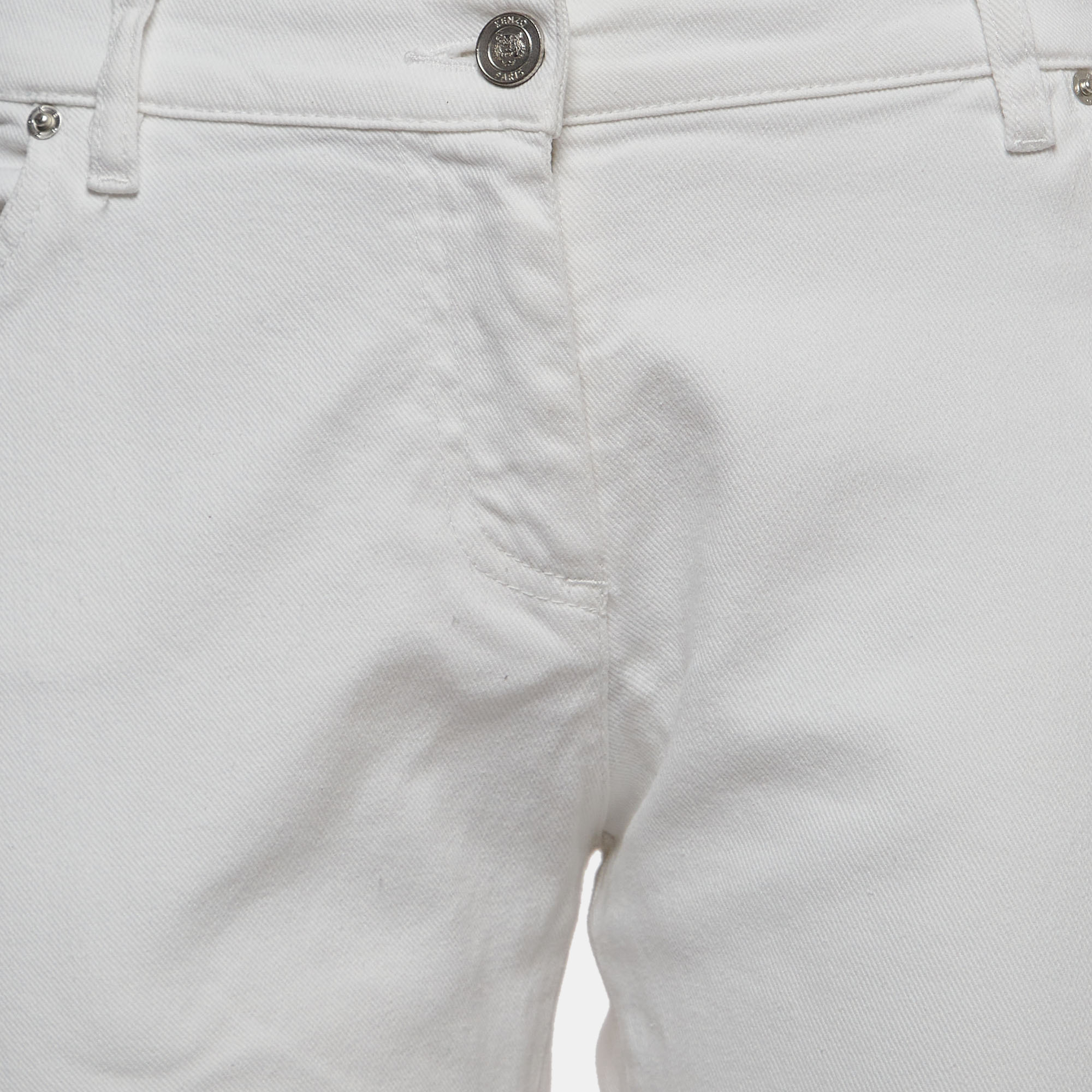 Kenzo White Denim Slim Fit Jeans S