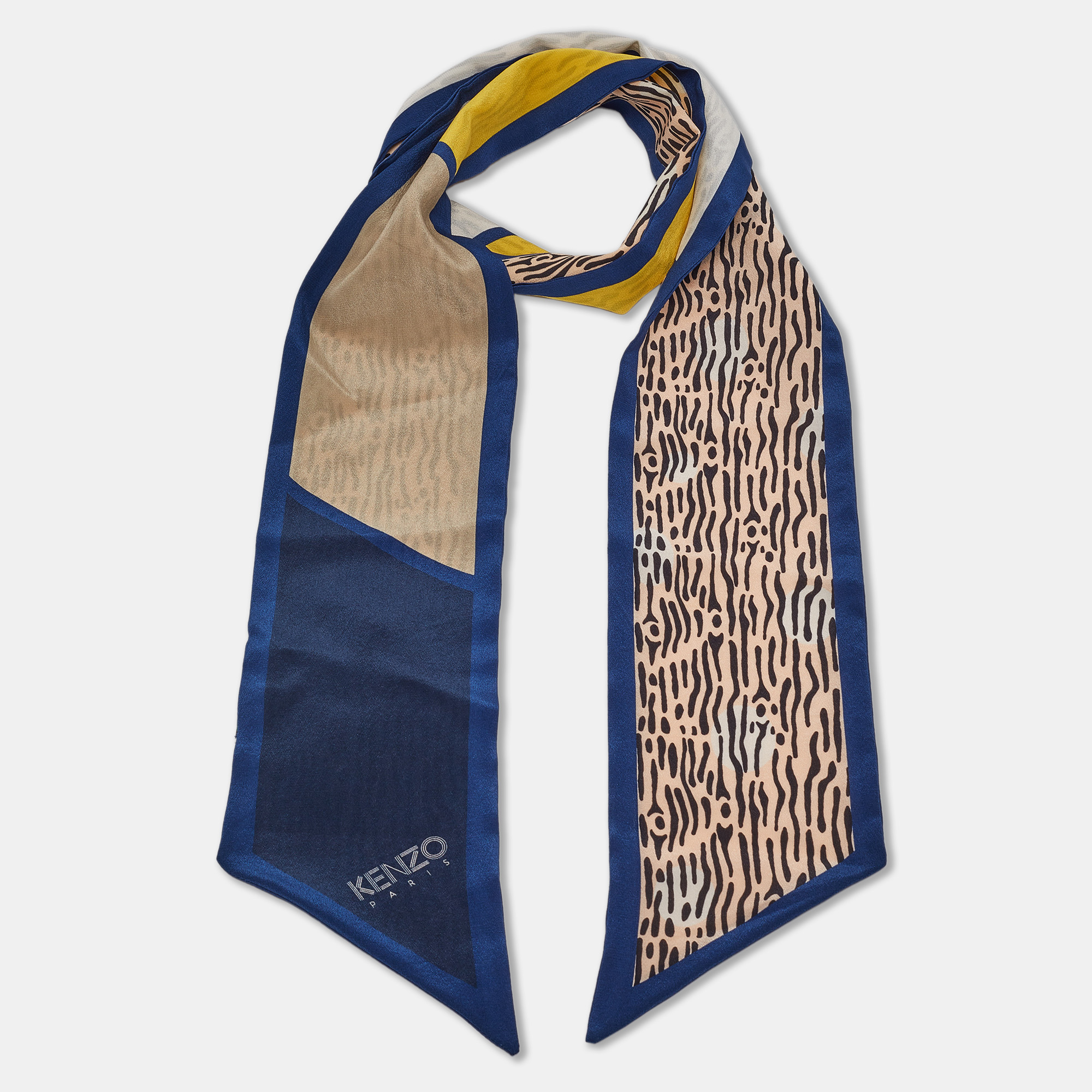 Kenzo Multicolor Printed Silk Stole