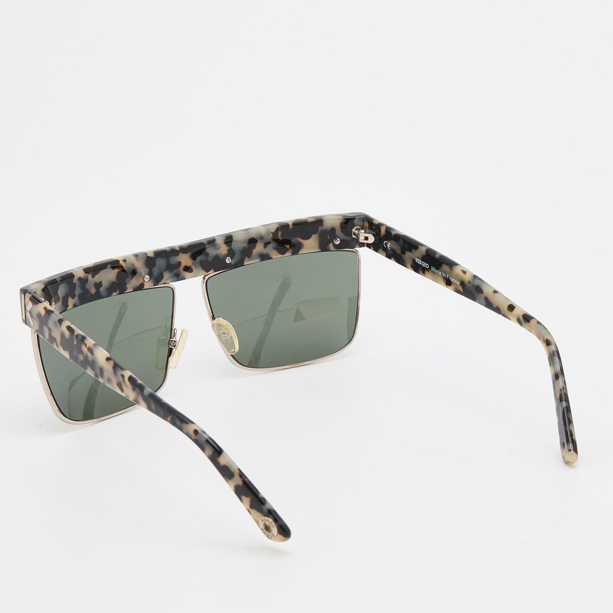 Kenzo Grey Tortoiseshell/Grey KZ3182 Rectangle Sunglasses