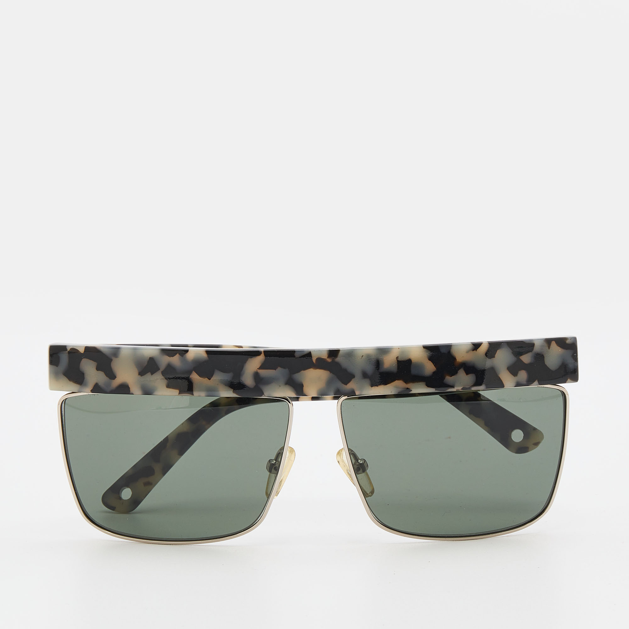 Kenzo Grey Tortoiseshell/Grey KZ3182 Rectangle Sunglasses