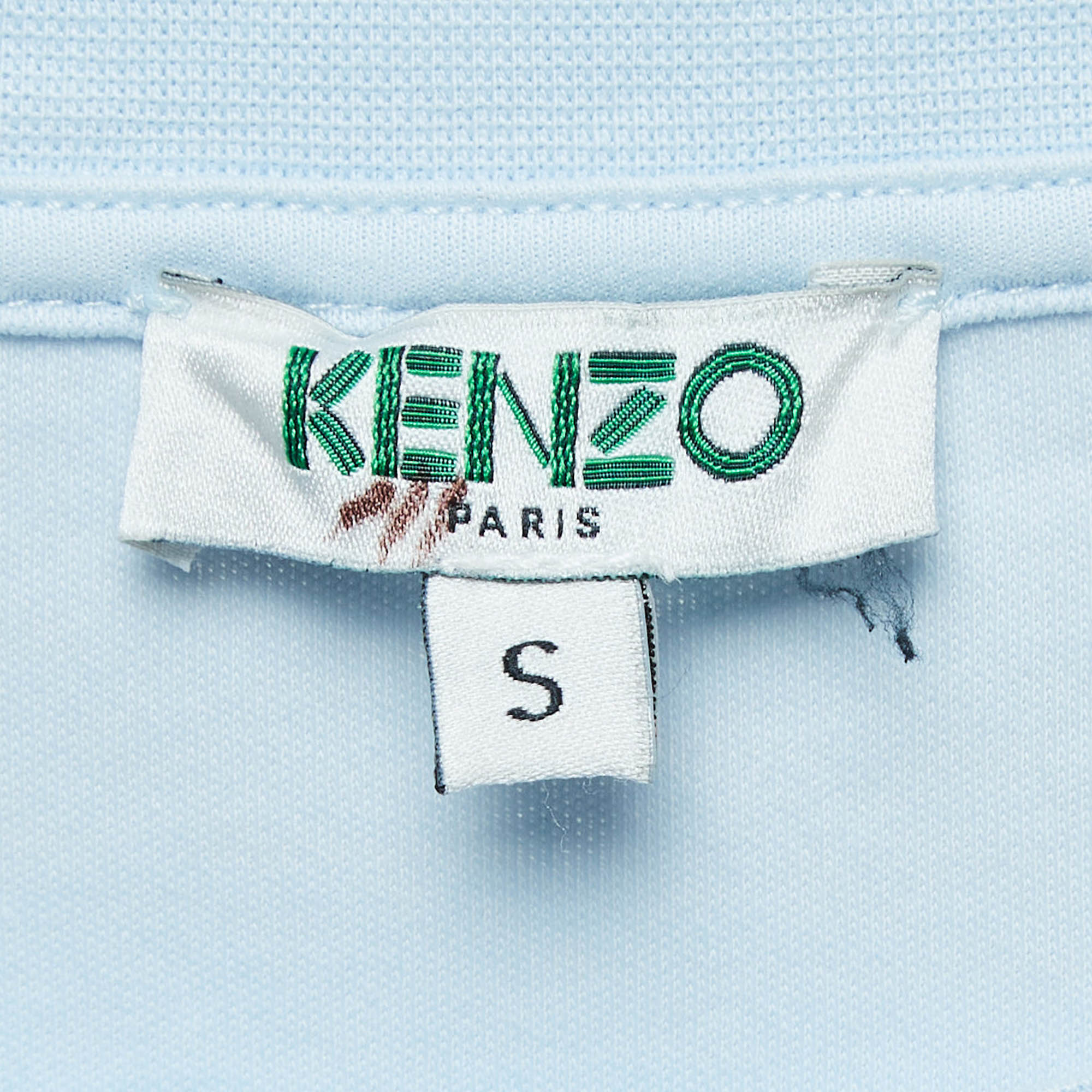 Kenzo Blue Printed Cotton Knit Tshirt S