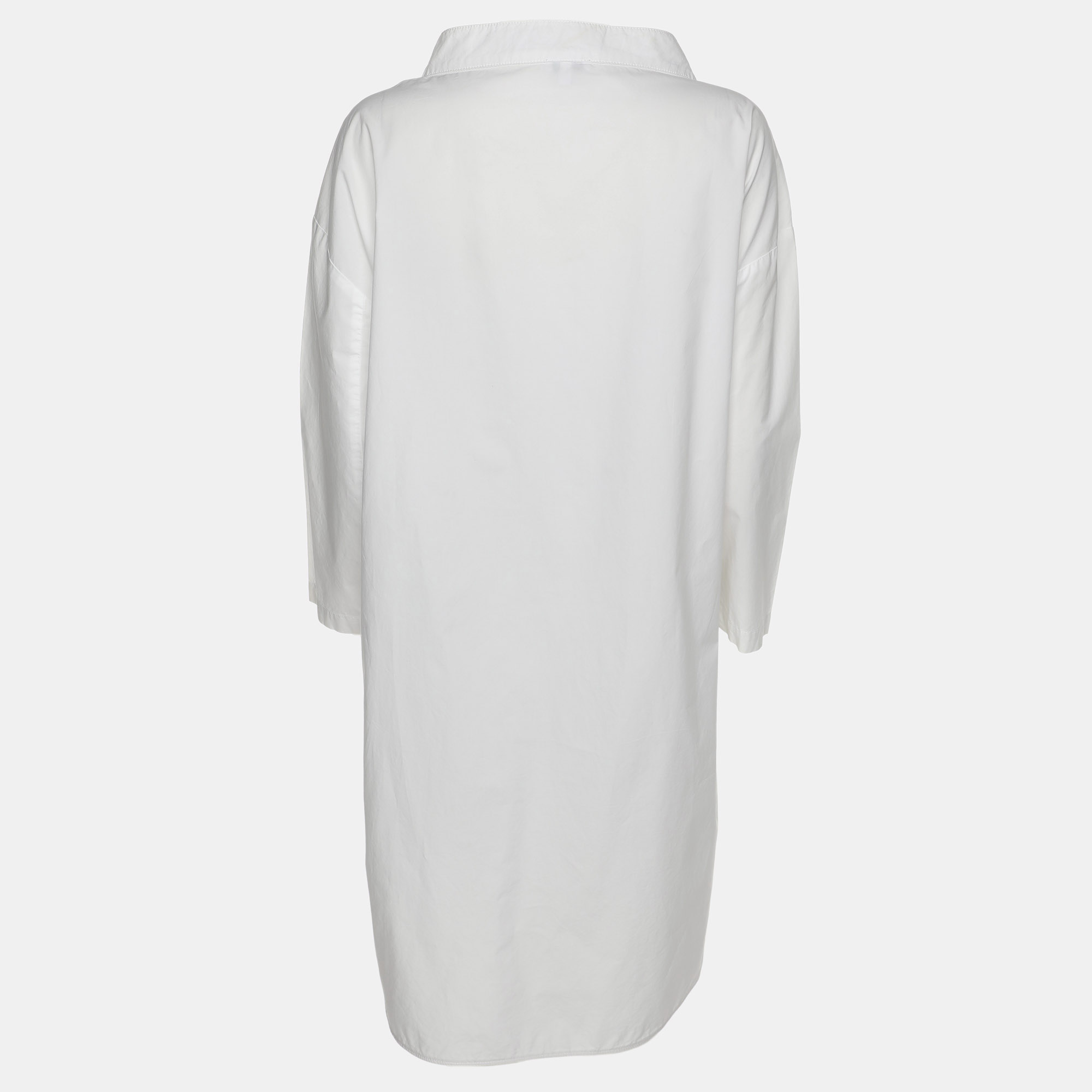 Kenzo White Cotton Long Sleeve Shirt M