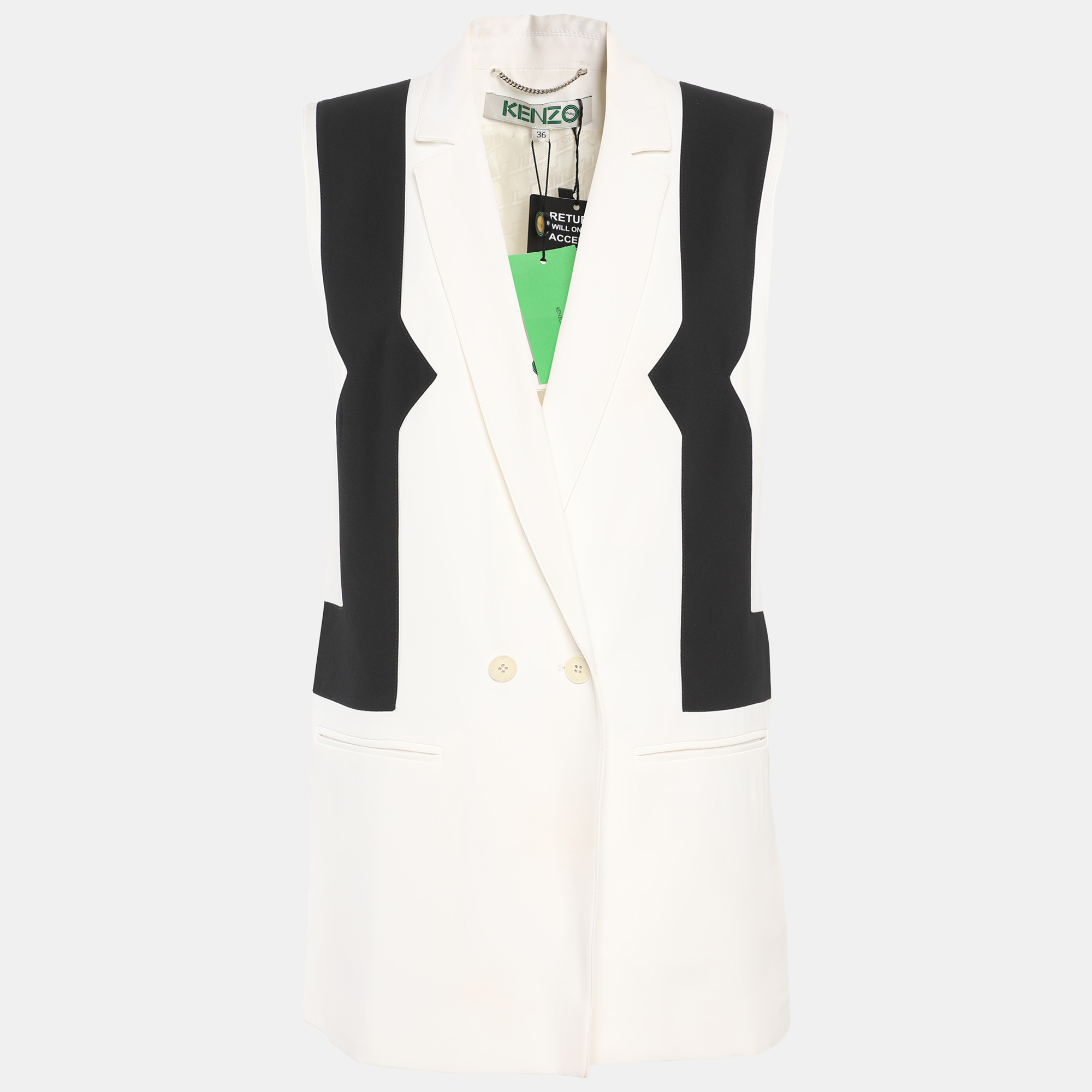 Kenzo Cream/Black Viscose Vest S
Kenzo Cream/Black Viscose Vest S