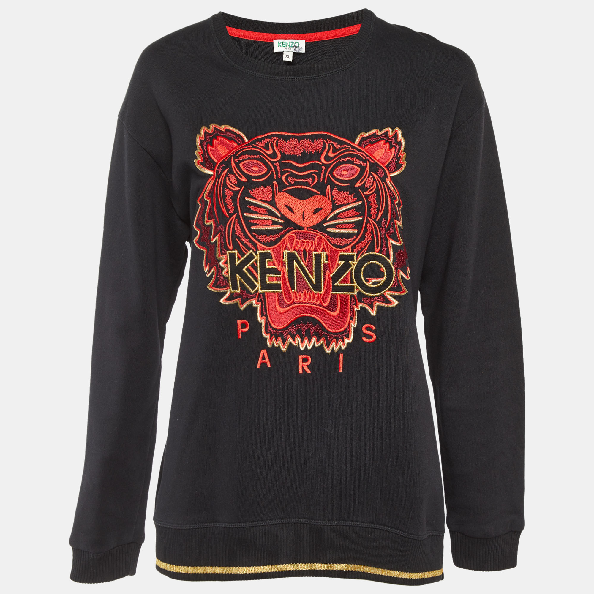 Kenzo Black Tiger Embroidered Cotton Crew Neck Sweatshirt XL
Kenzo Black Tiger Embroidered Cotton Crew Neck Sweatshirt XL