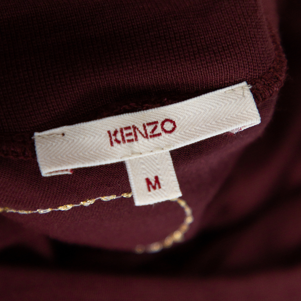 Kenzo Brown Knit Scoop Neck T-Shirt M