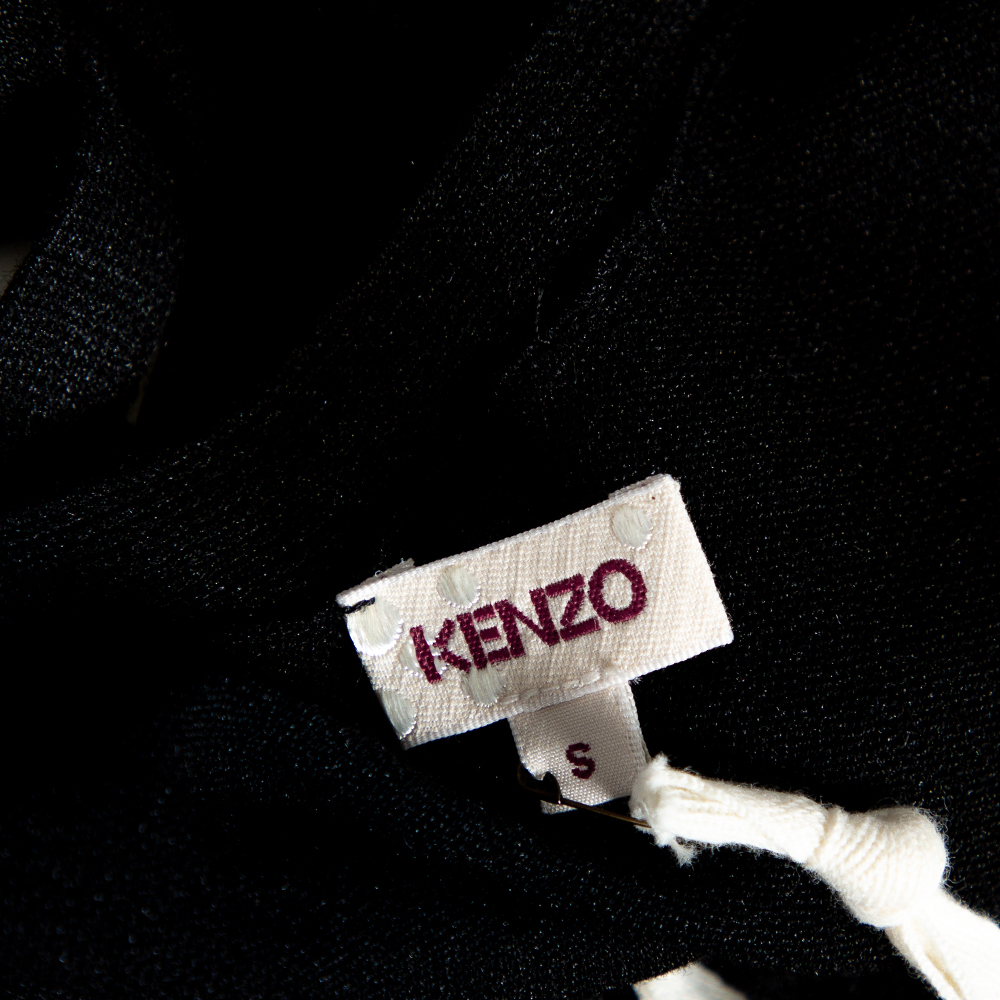 Kenzo Black Embellished  Silk Knit Tank Top S