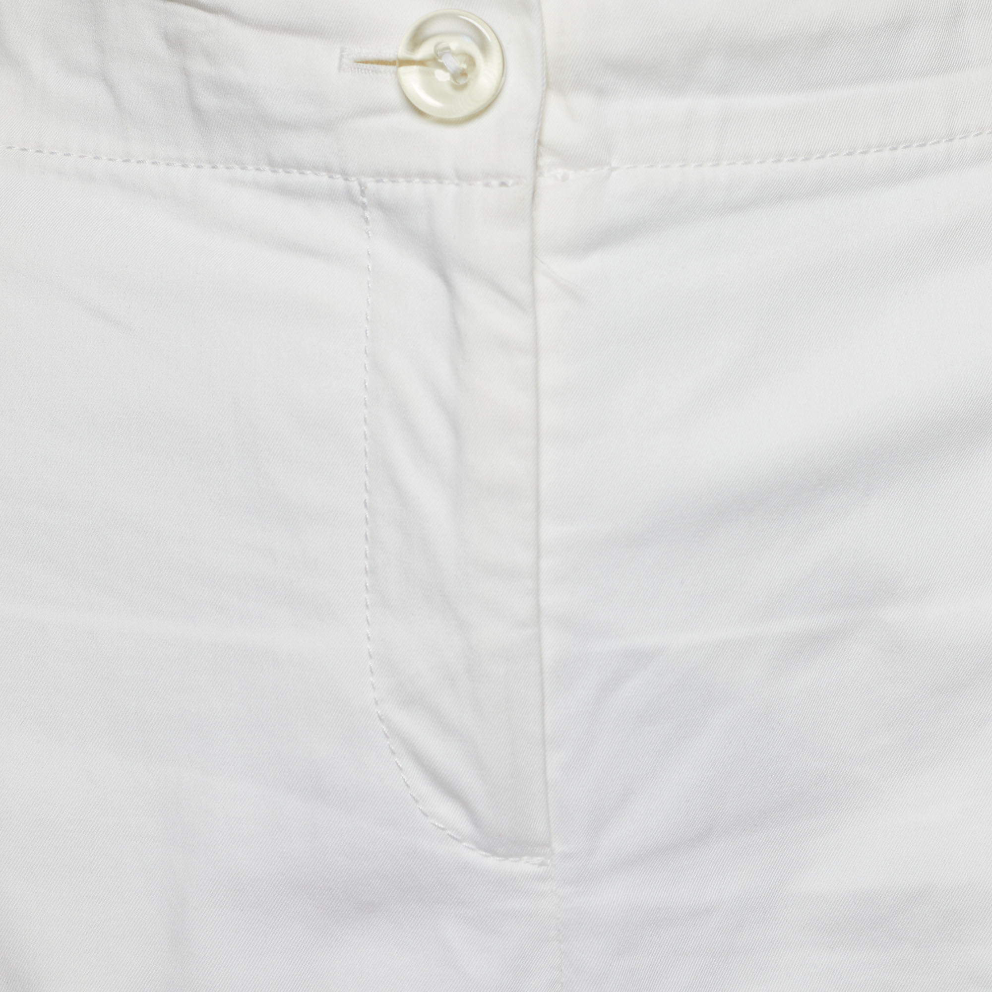 Kenzo Ivory Cotton Long Shorts L
