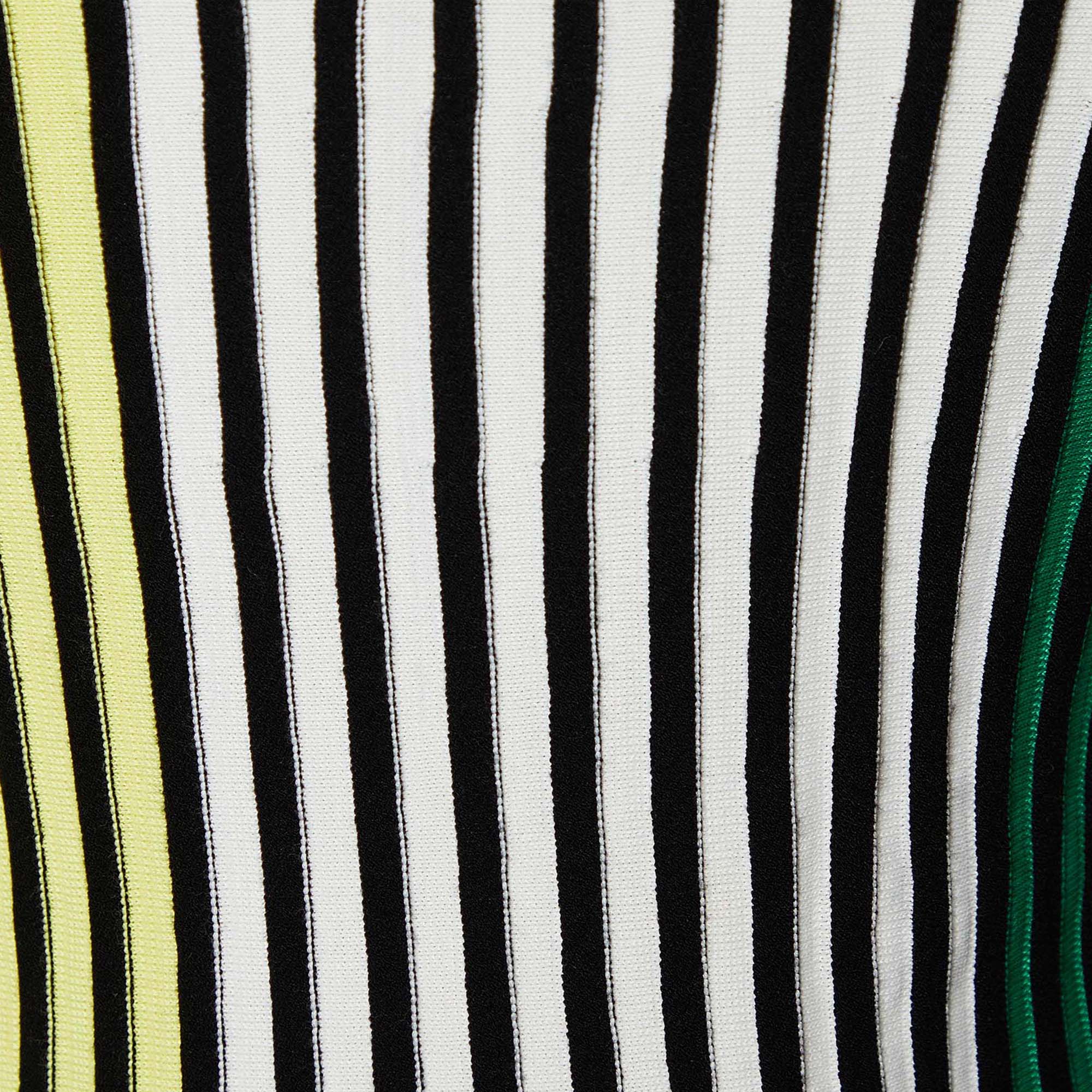 Kenzo Multicolor Striped Knit Long Sleeve Sweater S