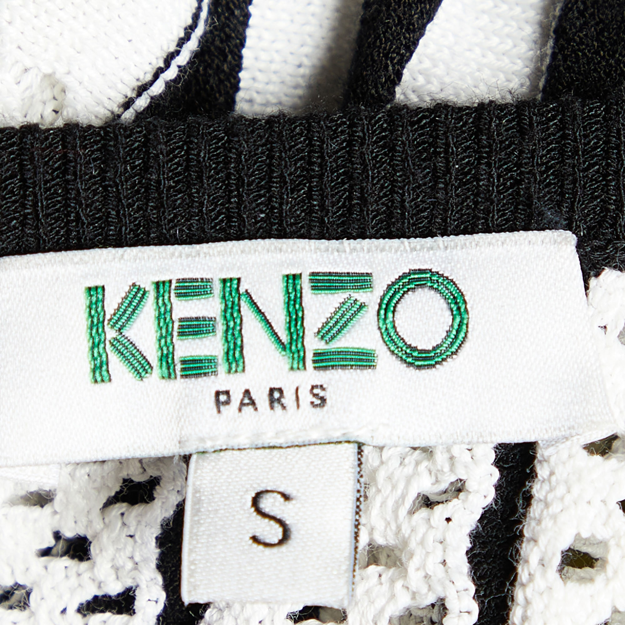 Kenzo Multicolor Striped Knit Long Sleeve Sweater S