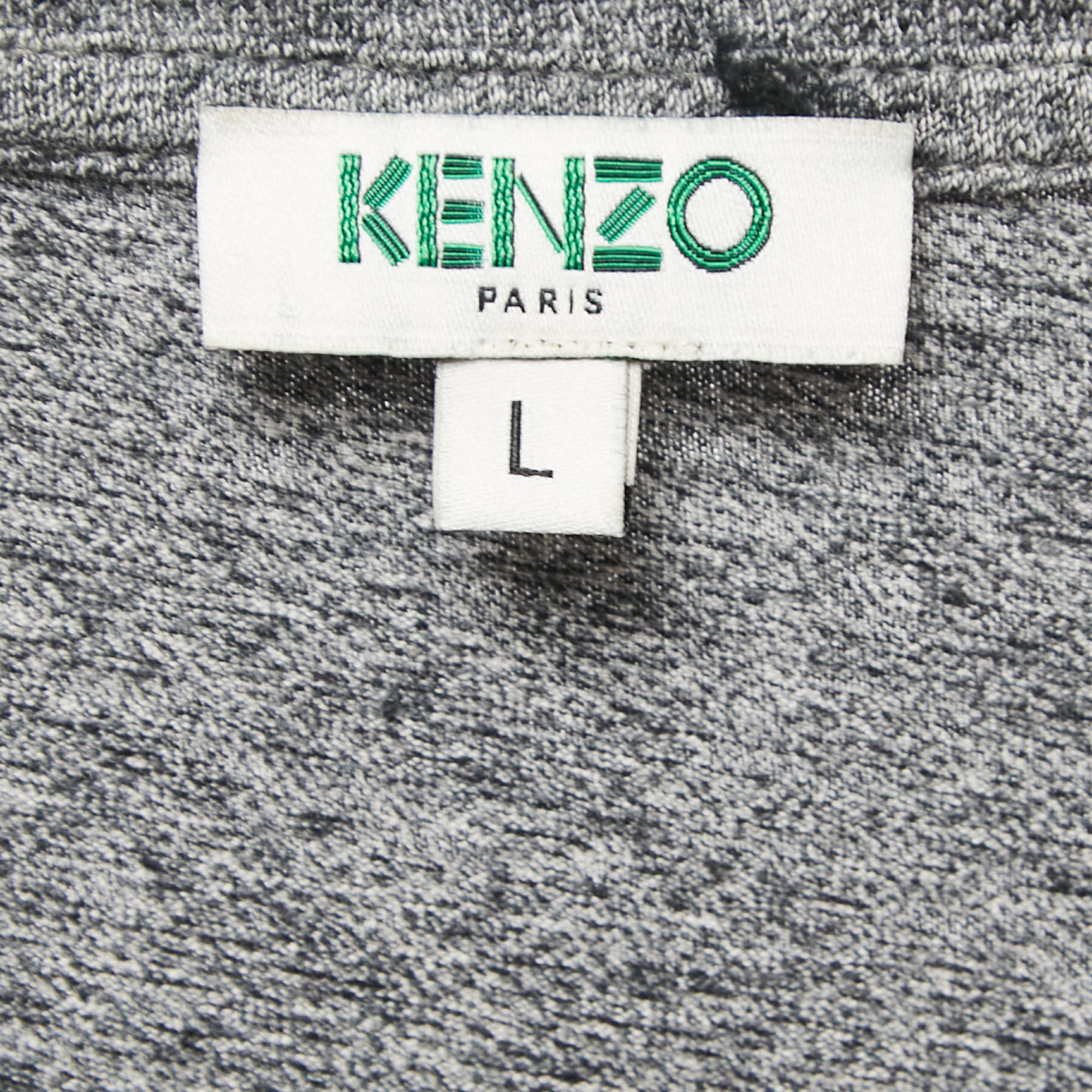 Kenzo Grey Eye Flocked Roundneck T-Shirt L