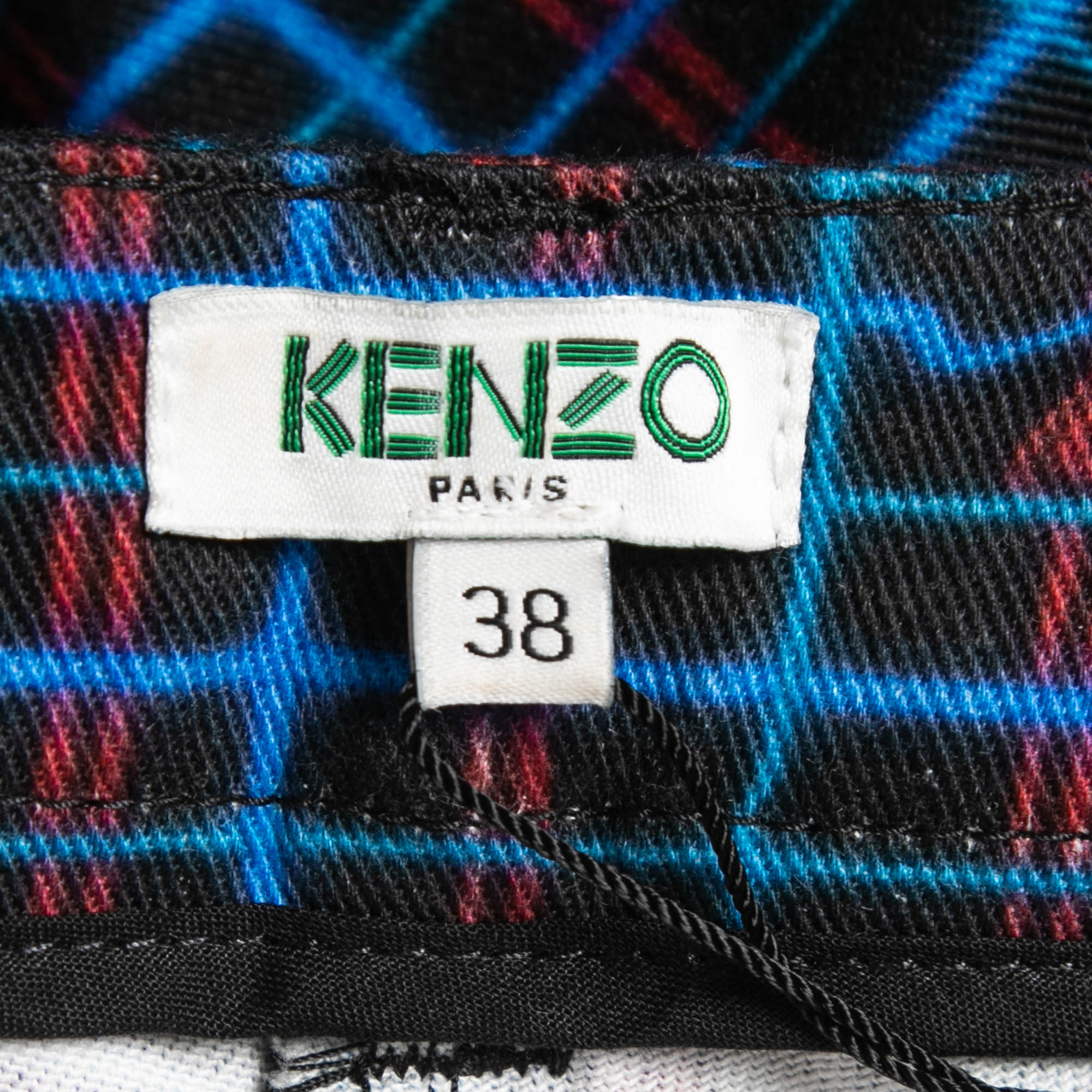 Kenzo Black/Blue Printed Denim Jeans M Waist 30